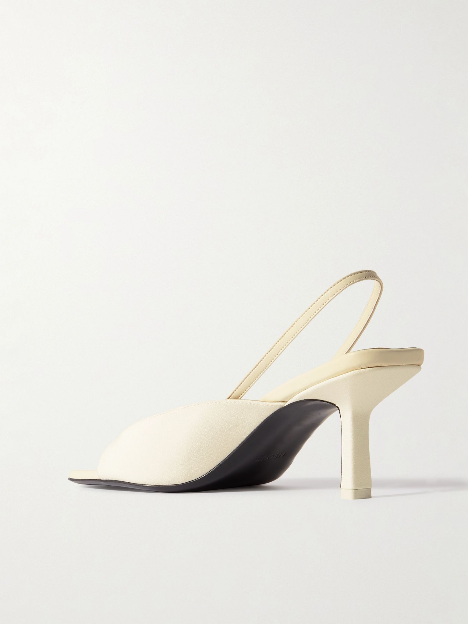 Kamui leather-trimmed cady slingback sandals Cream - 3