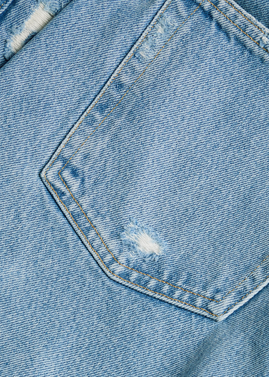 Agolde Parker Distressed Denim Shorts - 5