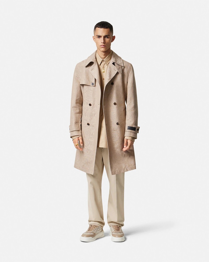 VERSACE Embroidered Logo Gabardine Pants outlook
