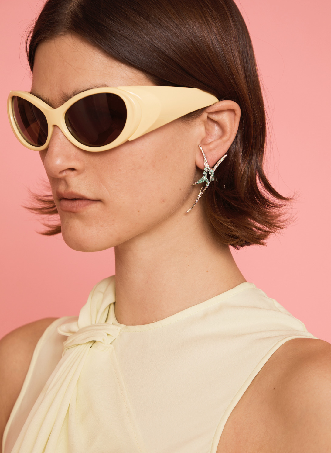 FADING LIME PAVE NOVA EARRINGS - 2