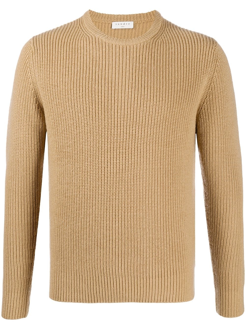 long-sleeved wool jumper - 1