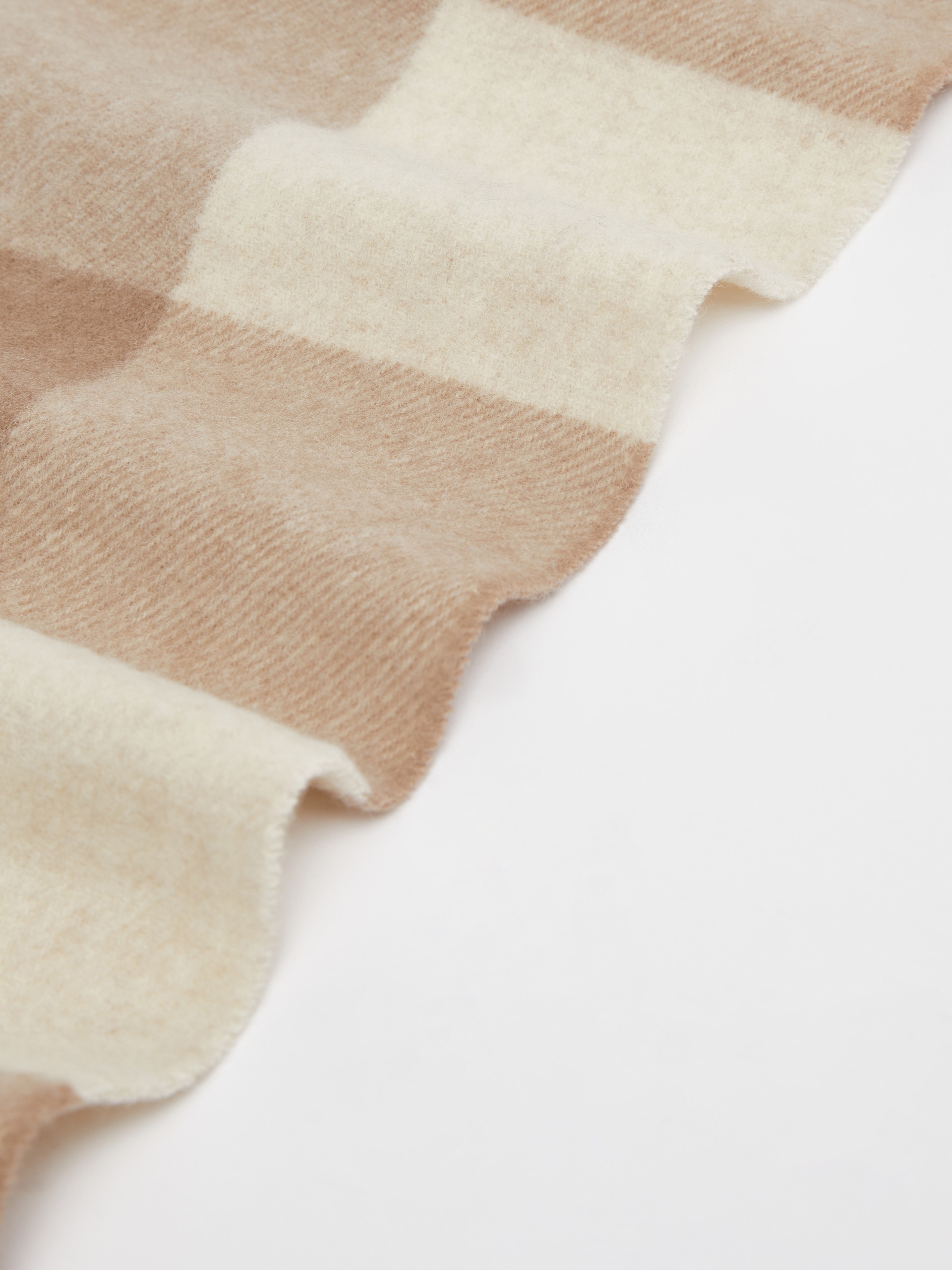 ORA Chequered wool scarf - 3