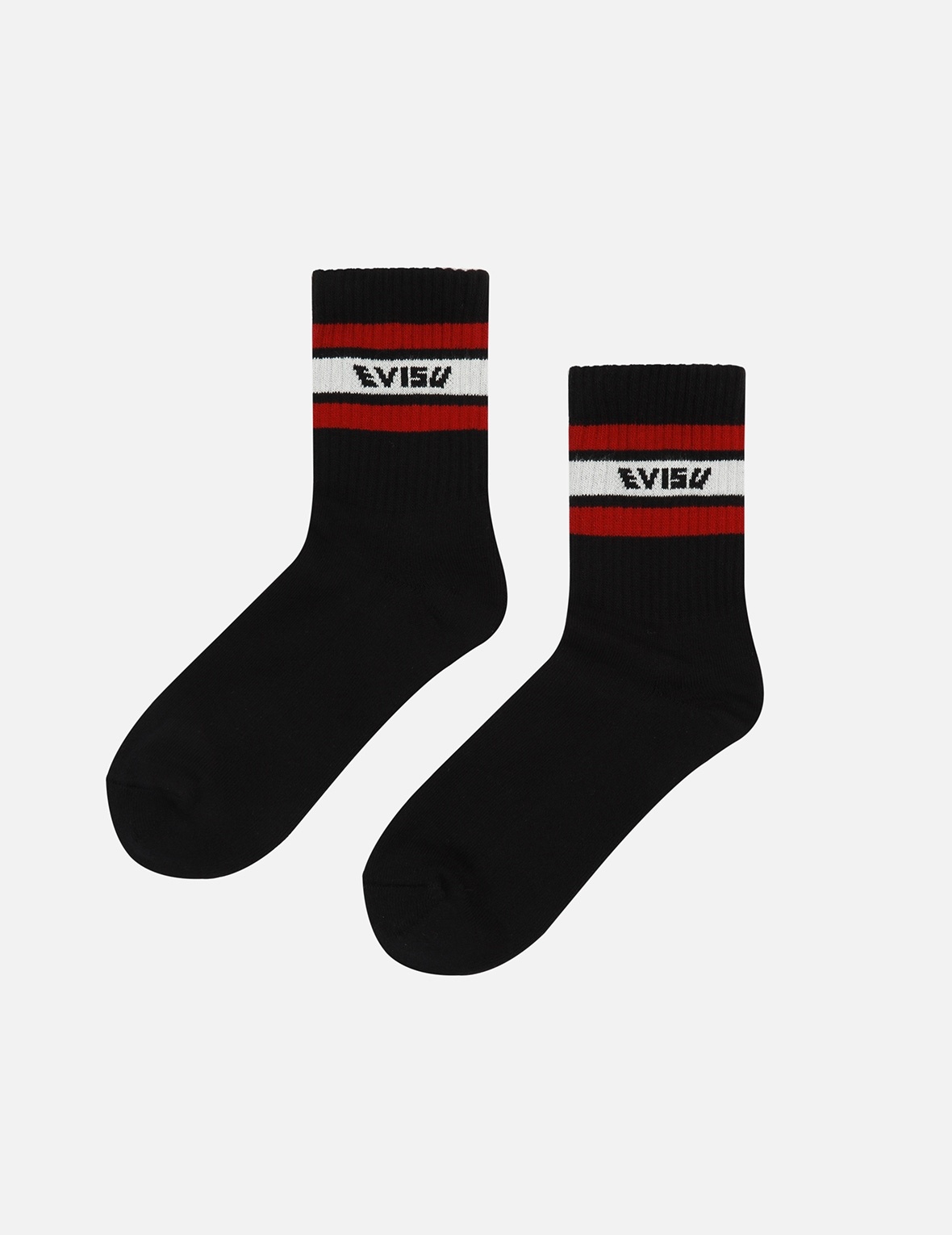 THREE-PACK LOGO AND STRIPES JACQUARD SHORT SOCKS - 2