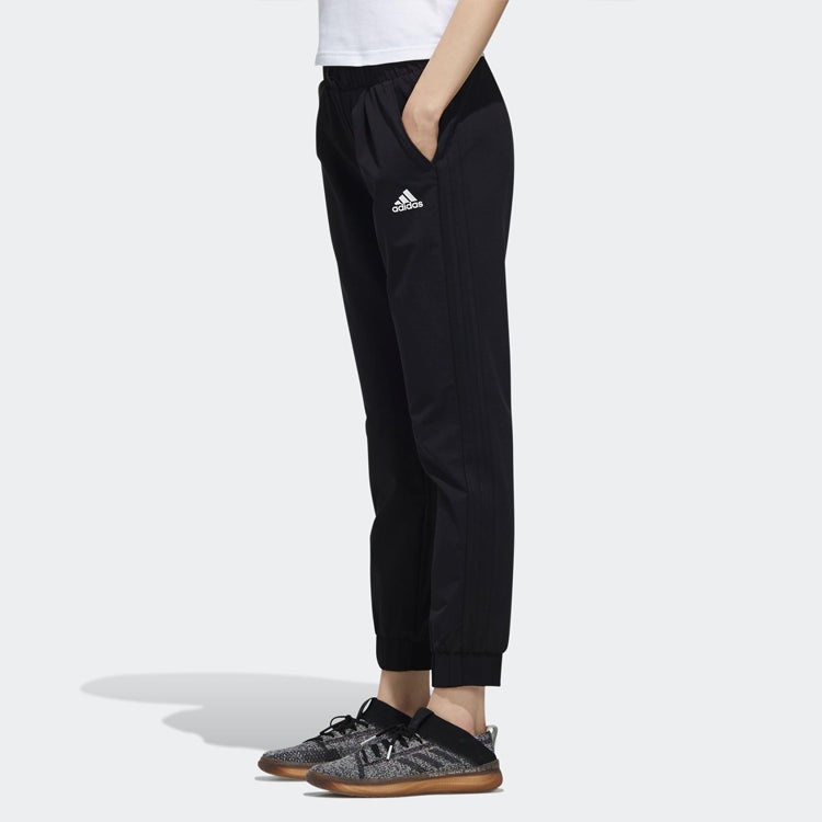 (WMNS) adidas Woven 3S Sweatpants Black DW5725 - 6