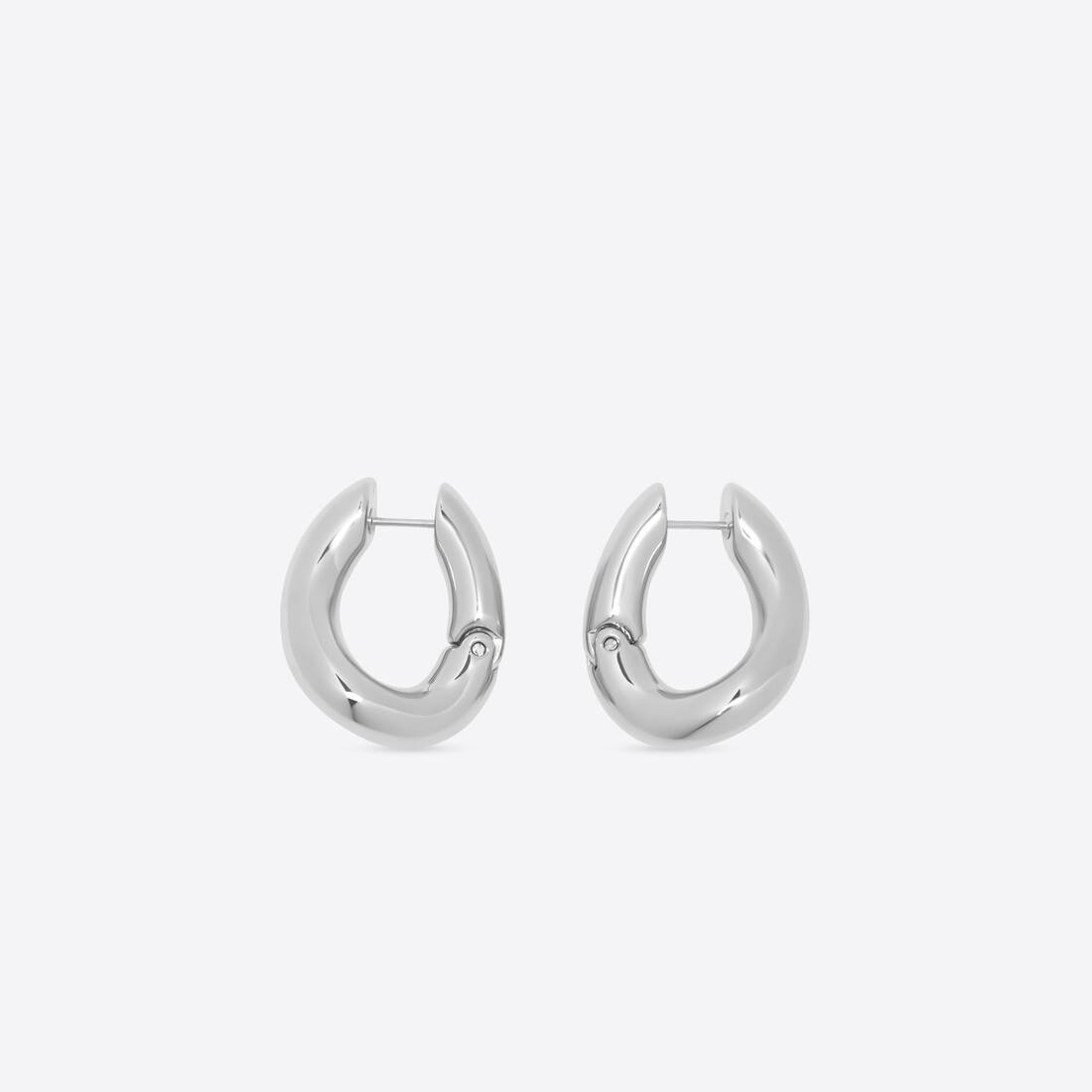 Women's Loop Earrings in Silver - 2