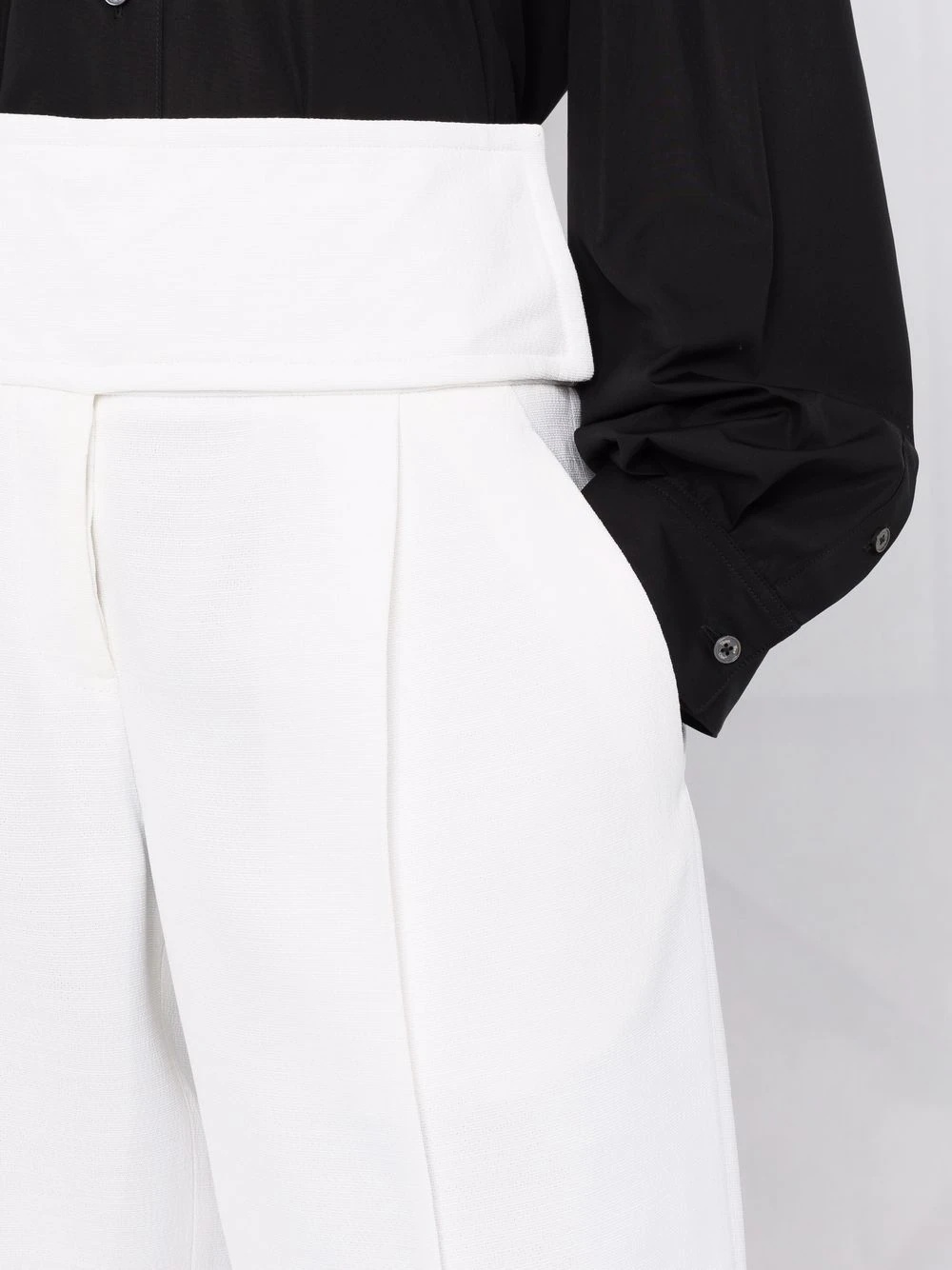 high-waisted straight-leg trousers - 3