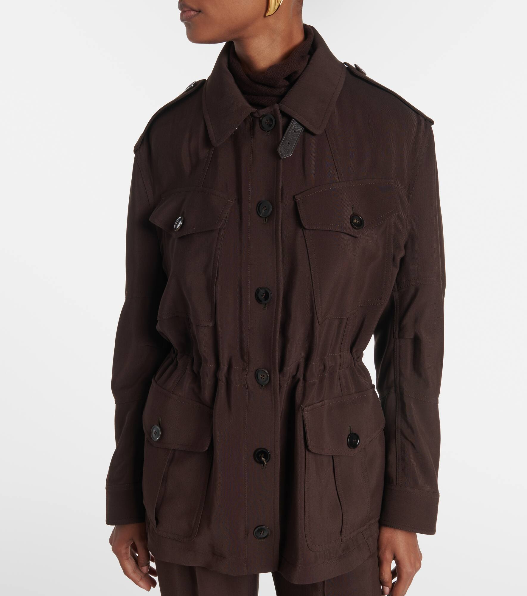 Leather-trimmed field jacket - 7