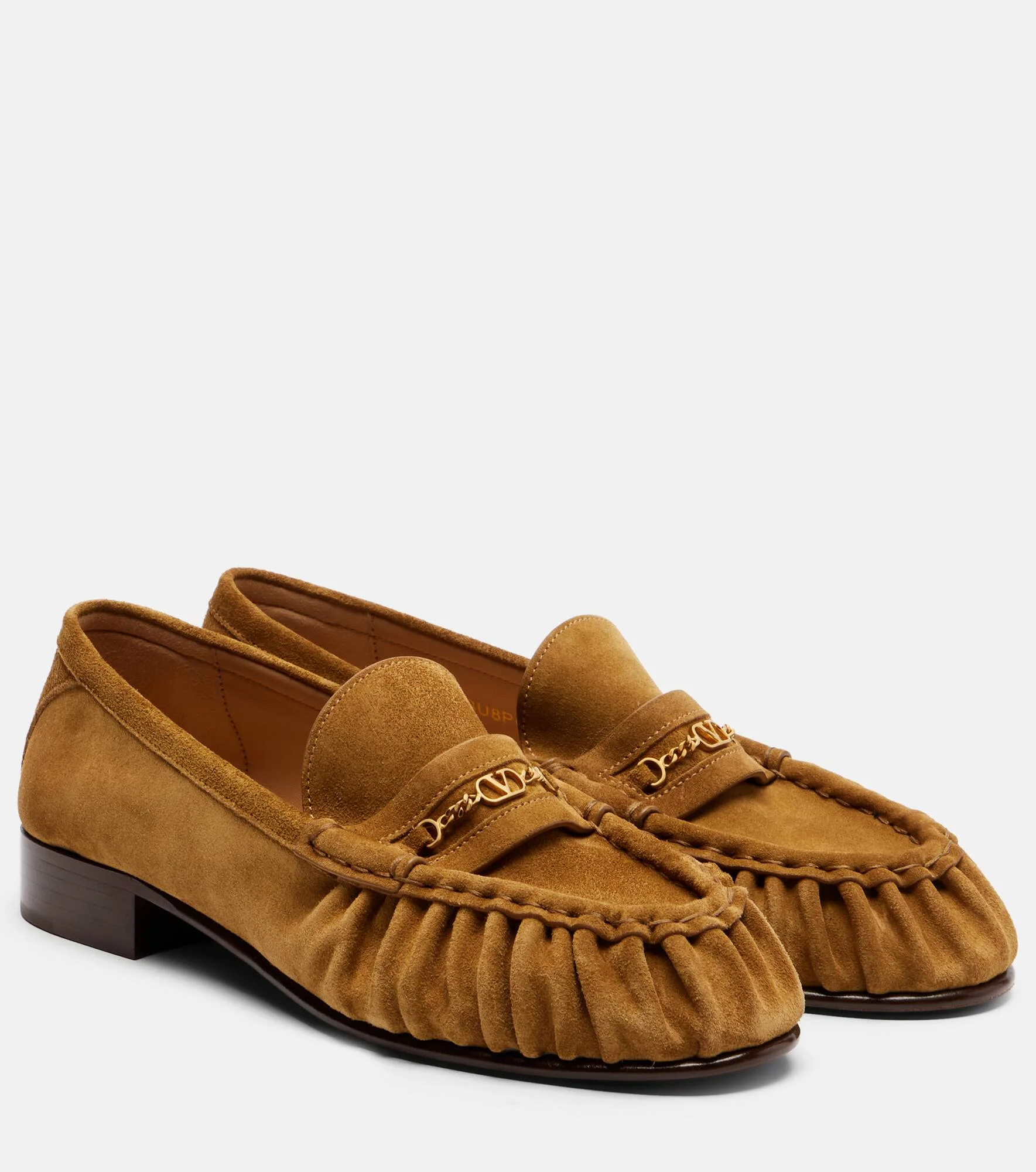 VLogo suede loafers - 1