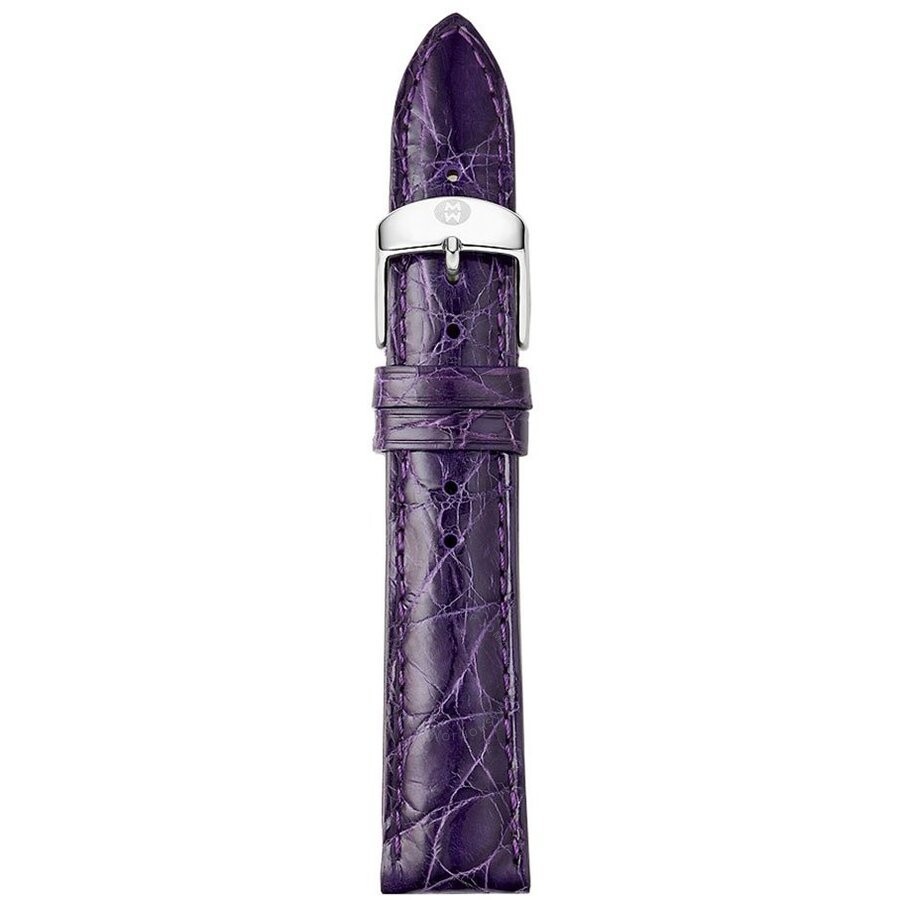 Michele - MICHELE 18mm Violet Crocodile Leather Strap - 1