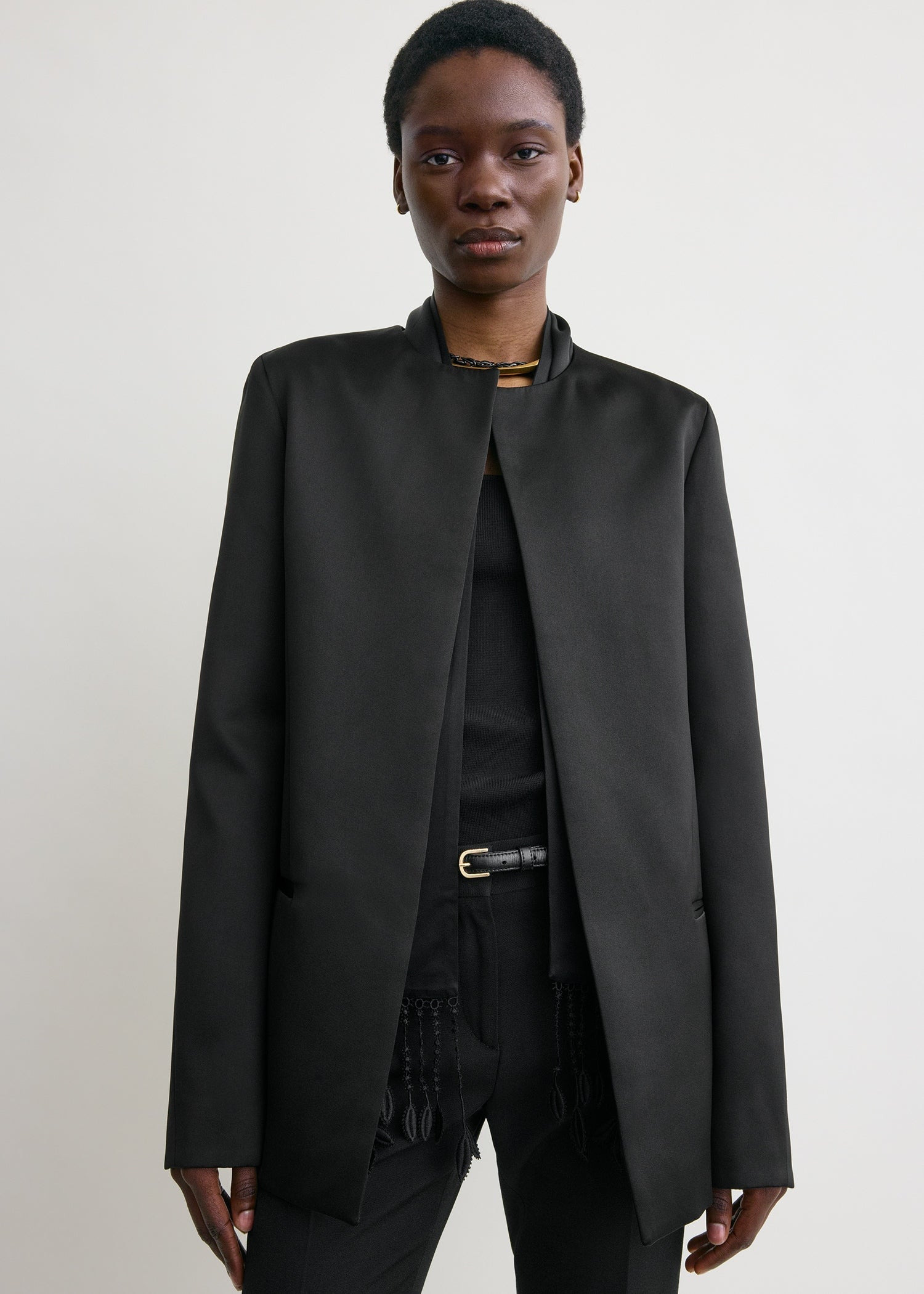 Satin dinner jacket black - 5