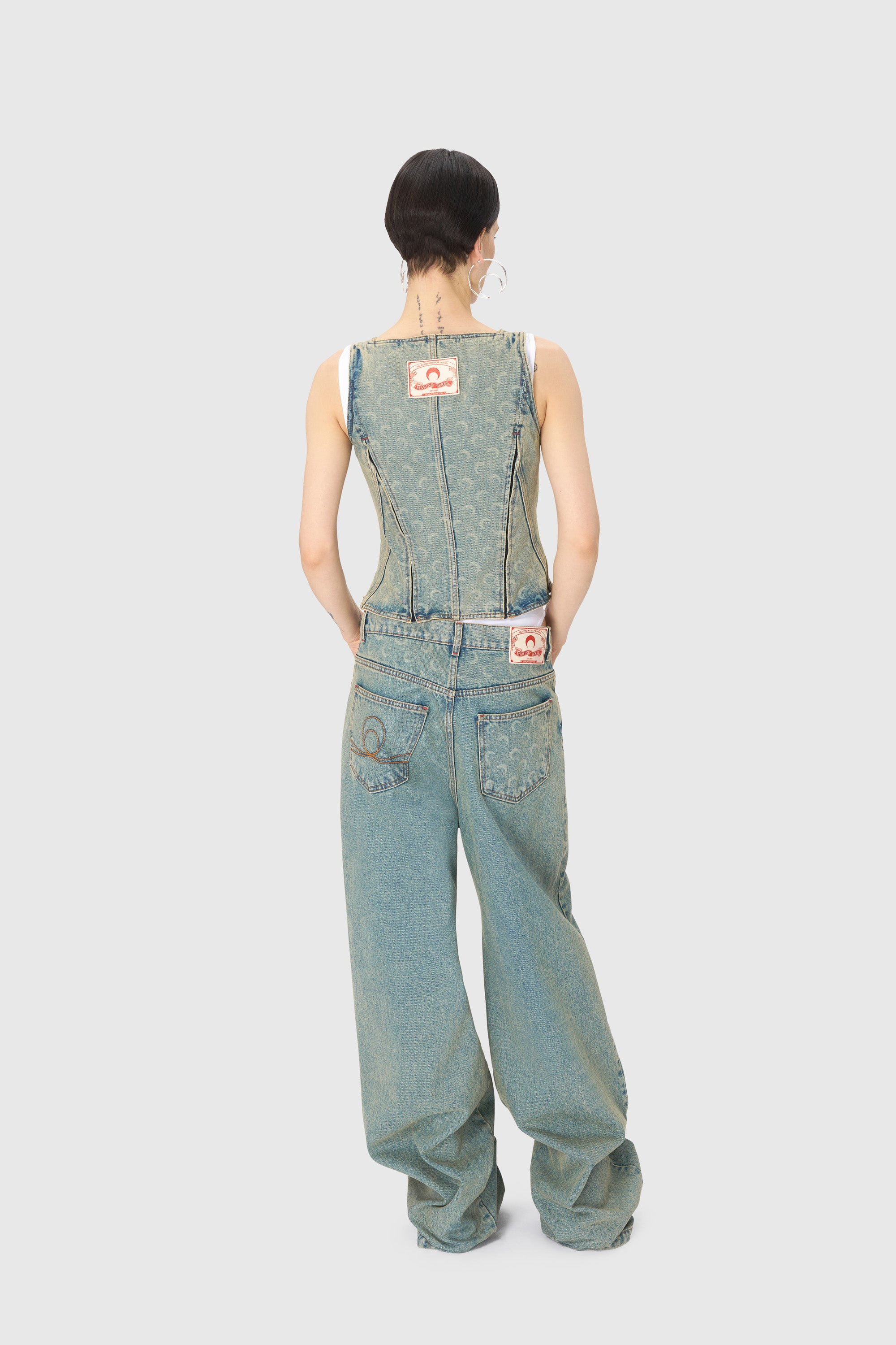 Moon Laser Denim Corset Top - 5