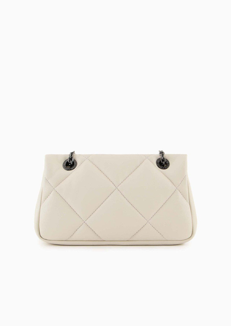 Quilted nappa leather-effect mini bag with flap 3