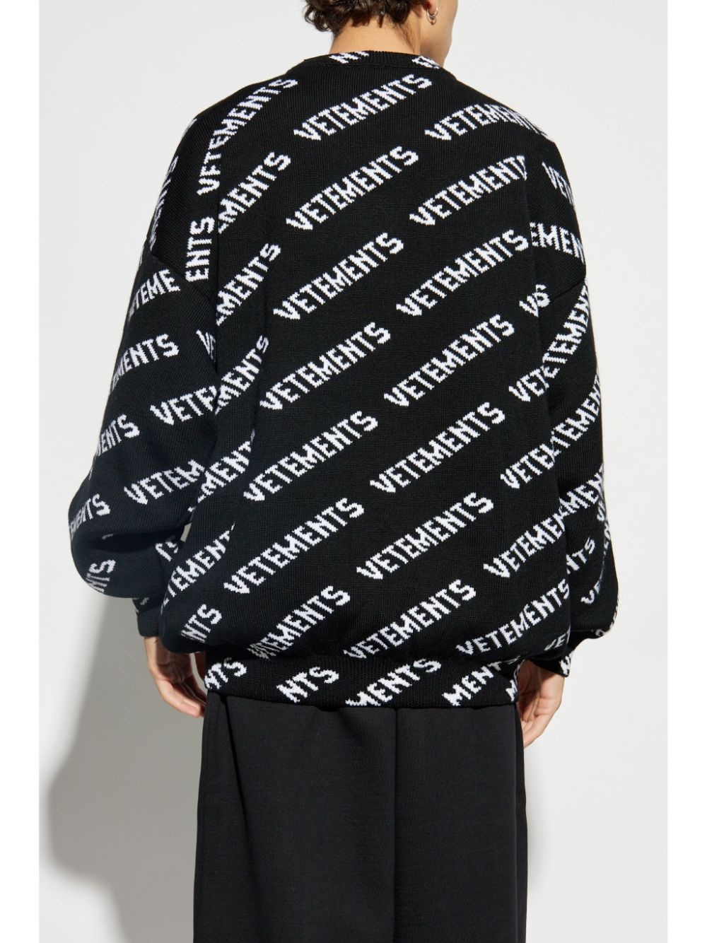 logo-intarsia sweater - 4