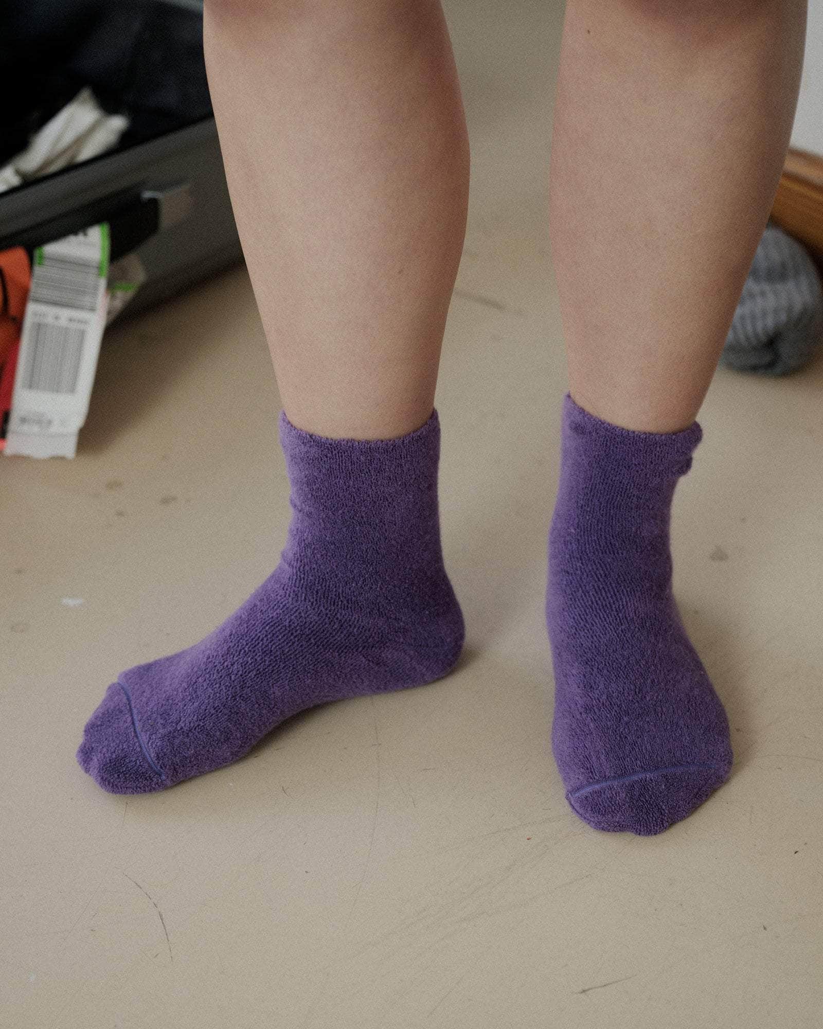 Buckle Overankle Socks - Textured Organic Cotton - 2