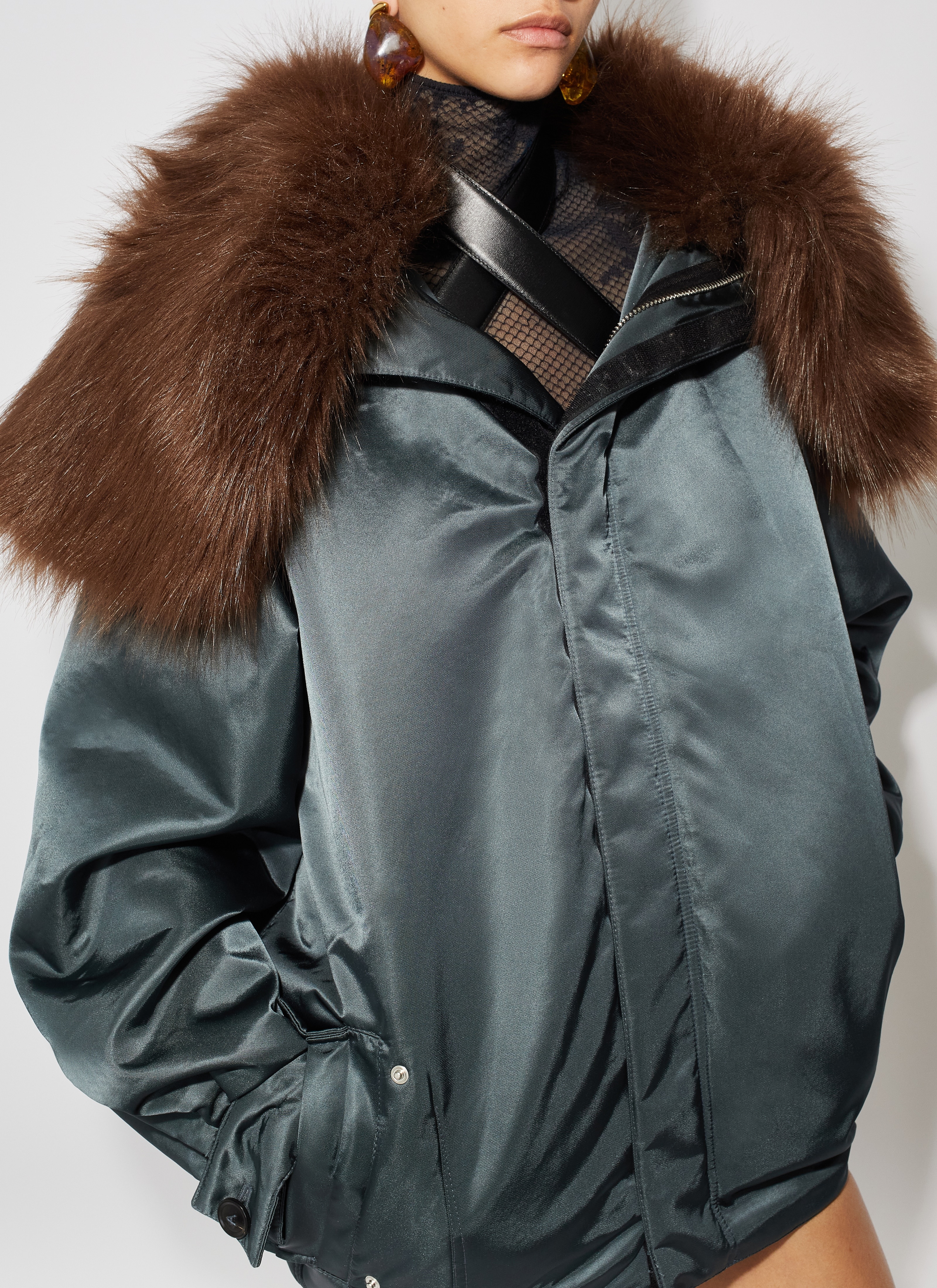 Alaïa NYLON MAXI BOMBER | REVERSIBLE