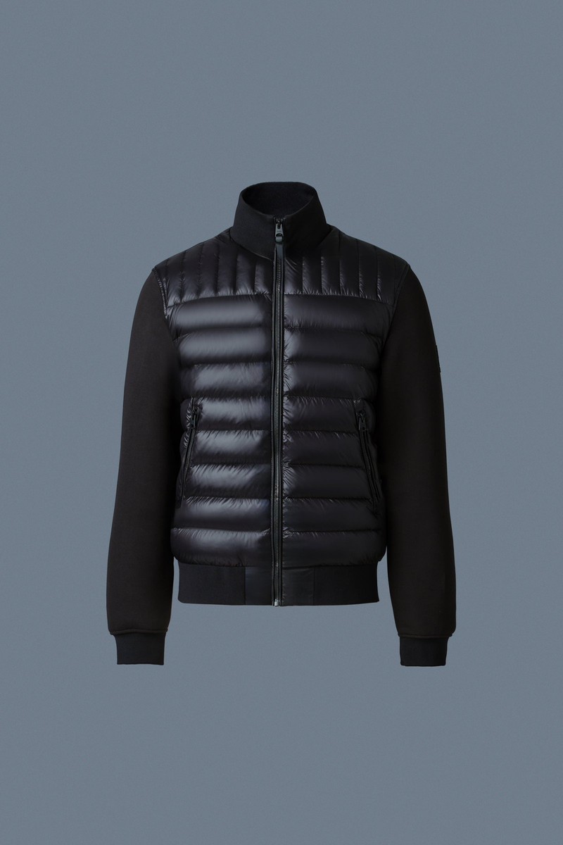 COLLIN-R Nano Down Mixed Media Bomber Jacket - 1
