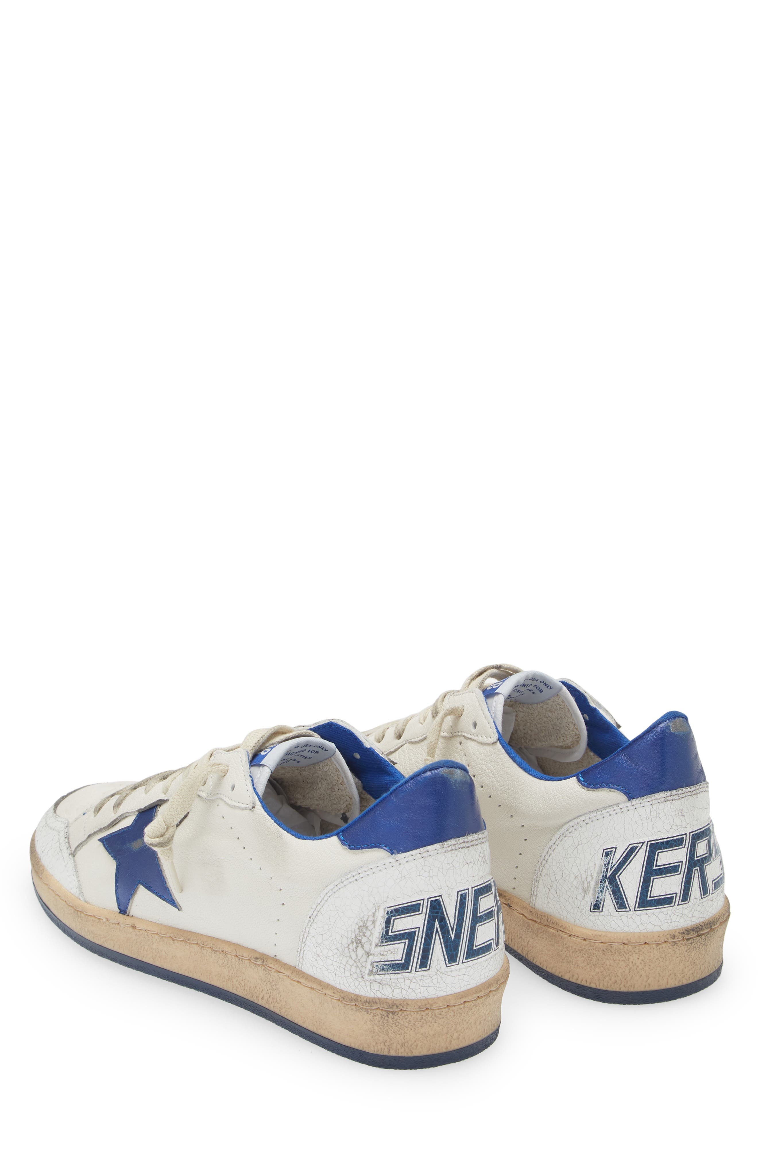 Golden Goose Ball Star Low Top Sneaker in White/Bluette at Nordstrom - 2