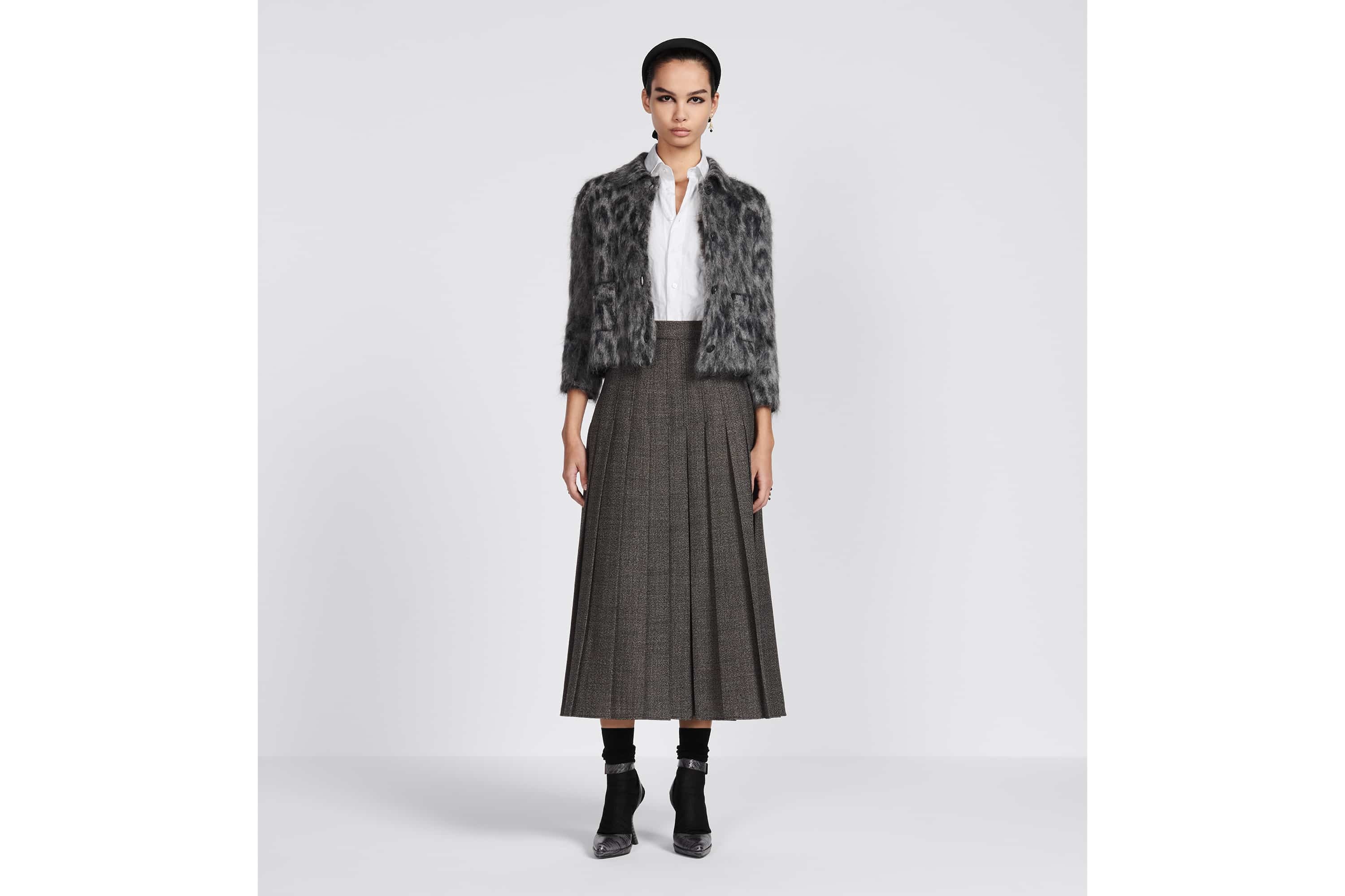 Pleated Mid-Length Skirt - 4