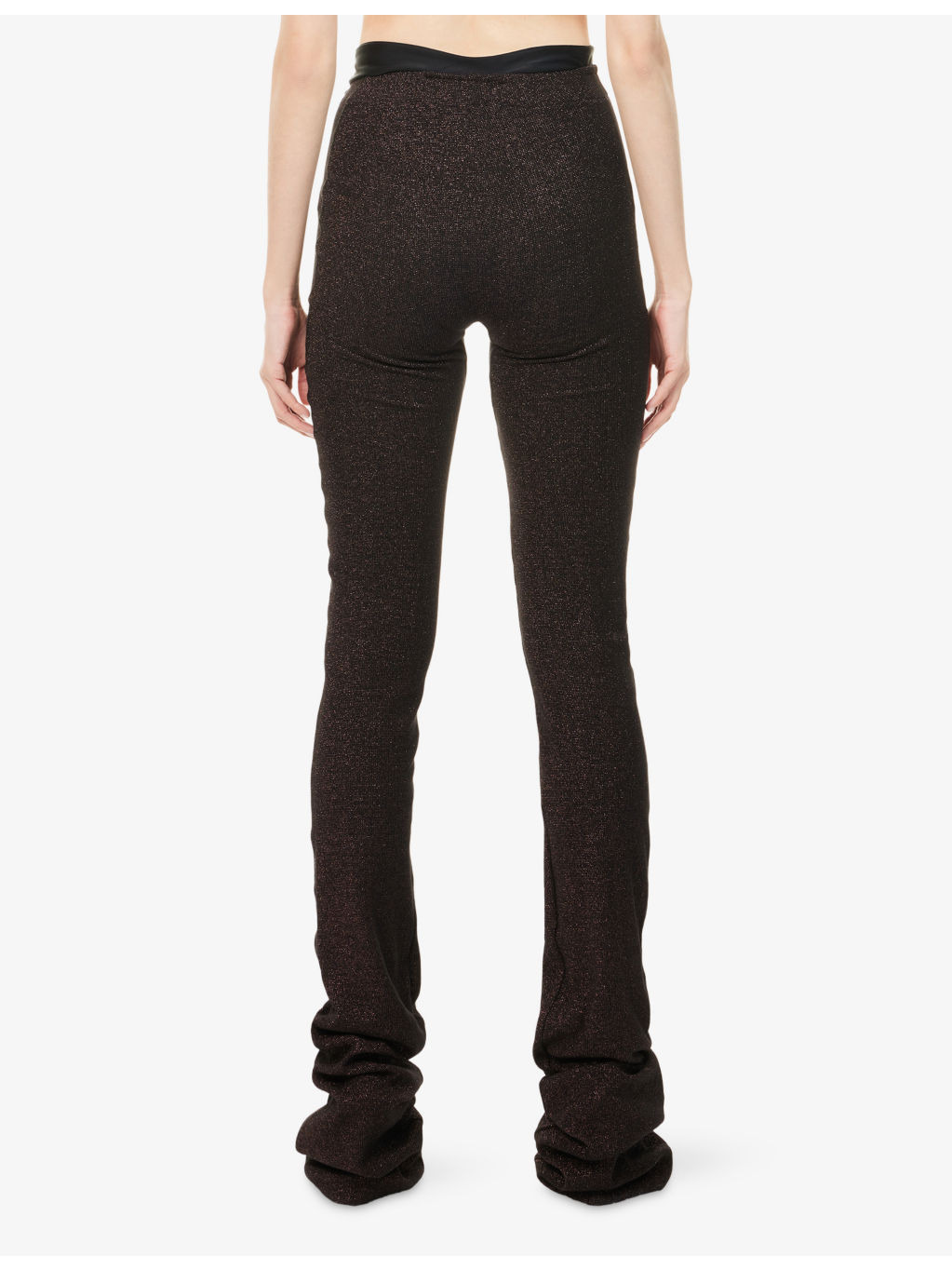 Drape Flared Stretch-Cotton Blend Trousers - 4