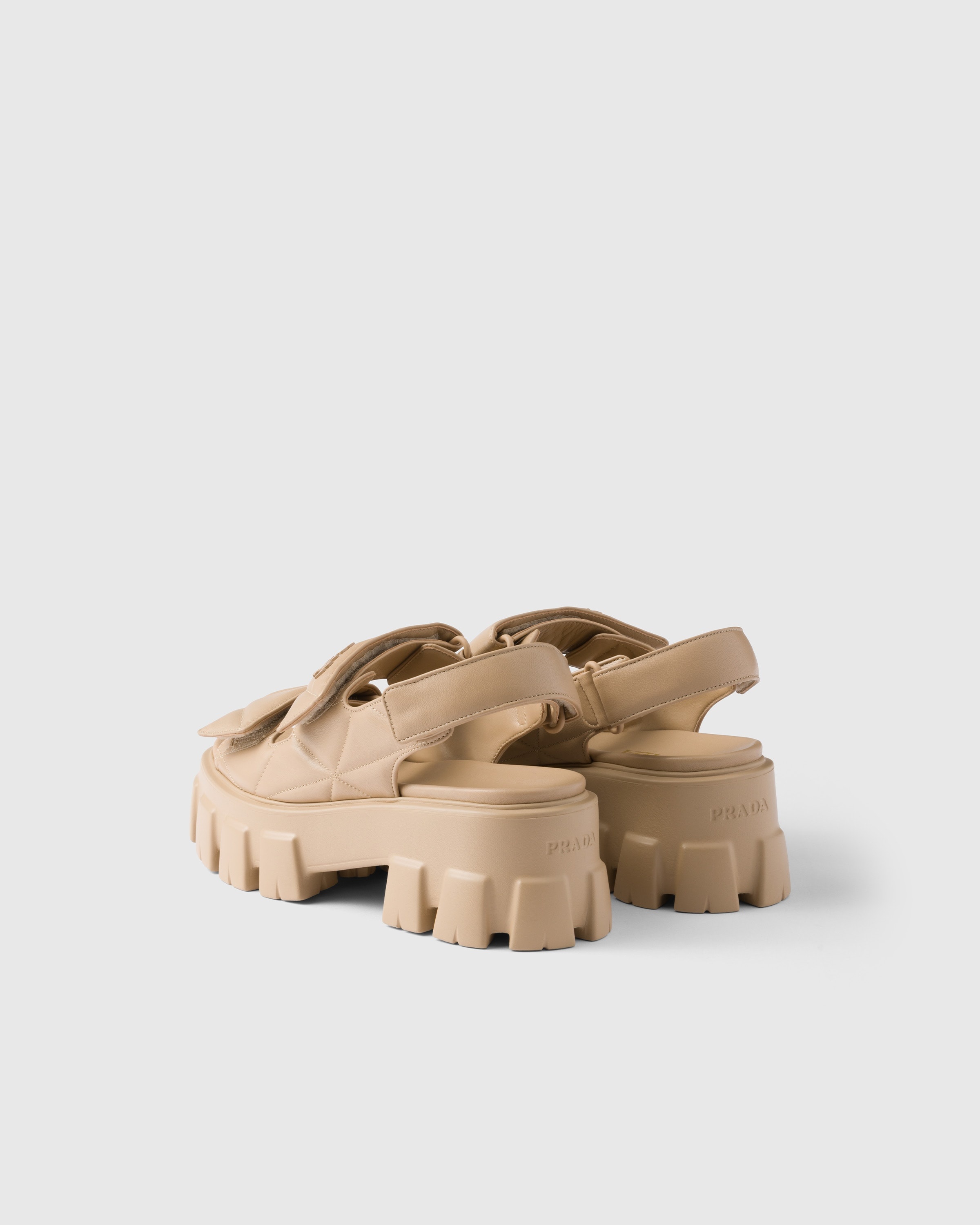 Monolith nappa leather sandals - 4
