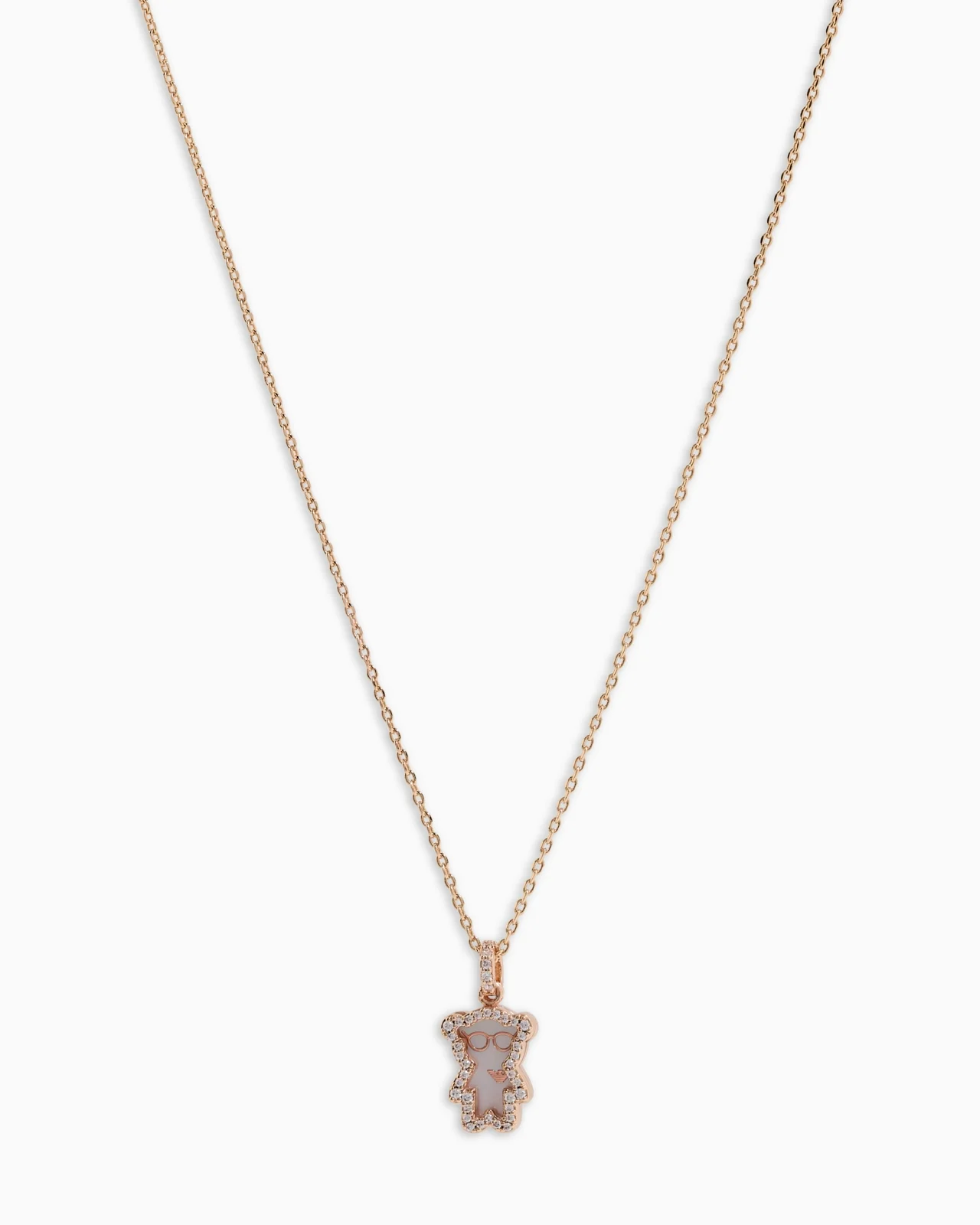 ROSE GOLD-TONE BRASS PENDANT NECKLACE - 1