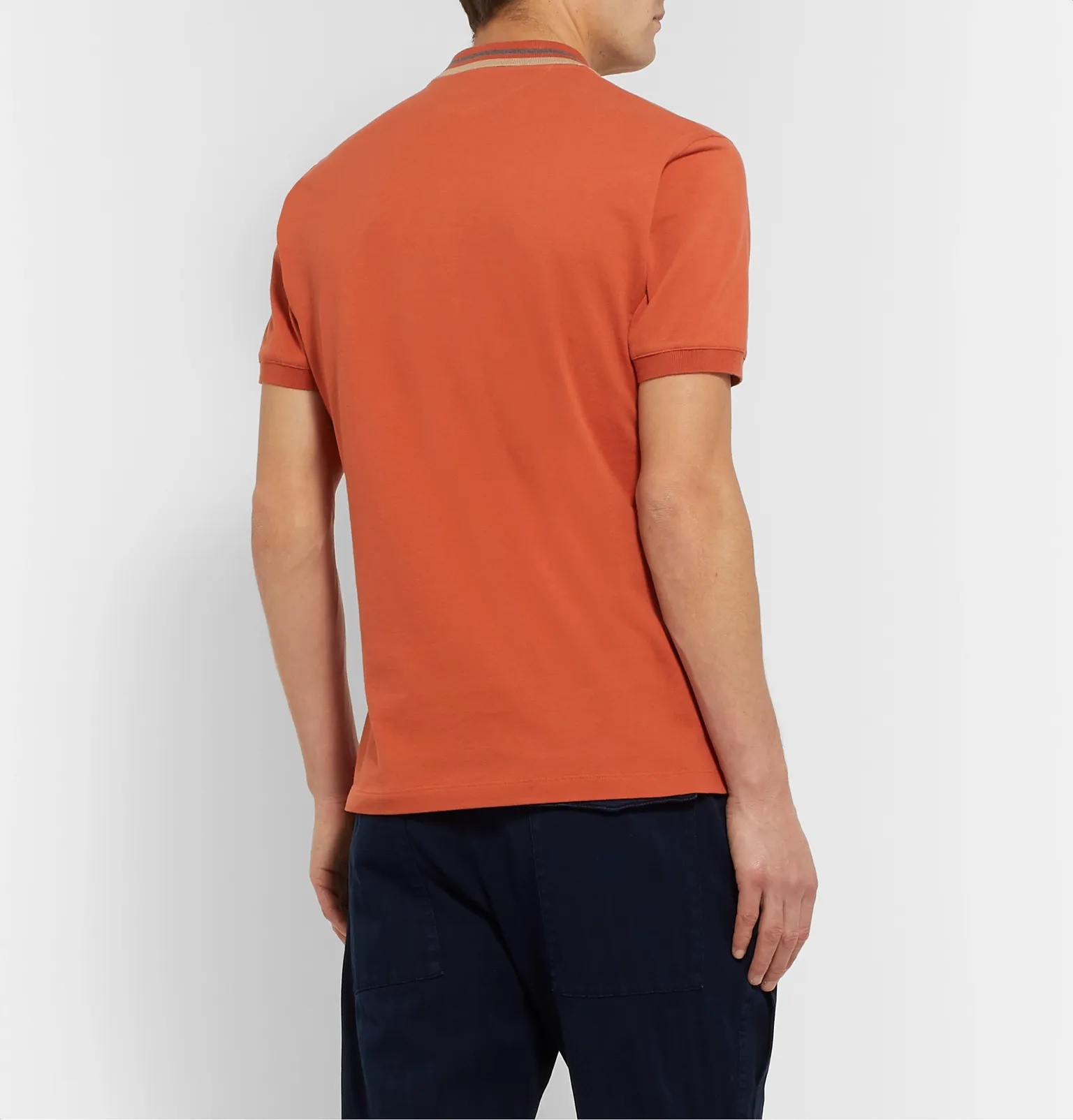 Slim-Fit Contrast-Tipped Cotton-Piqué Polo Shirt - 5