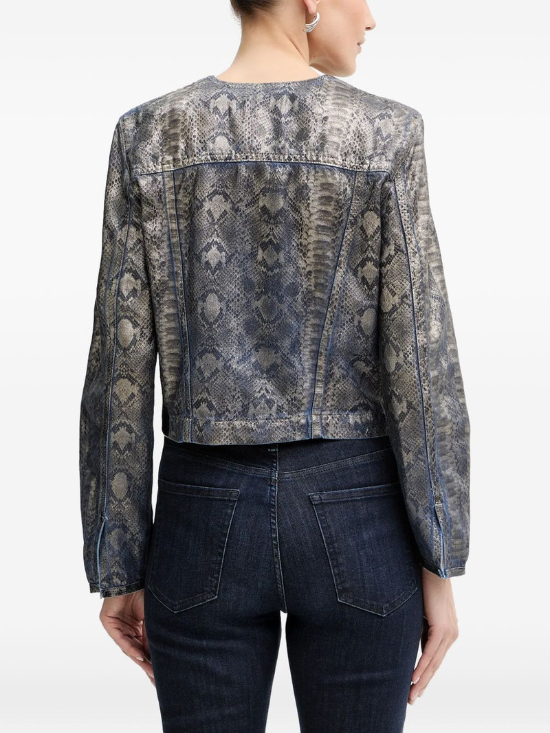 snake-print buttoned jacket 3