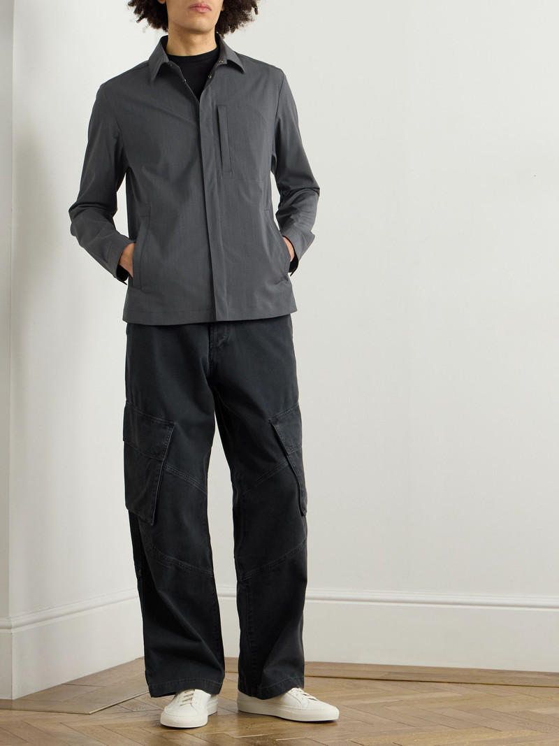 Herno Woven Shirt Jacket Gray outlook