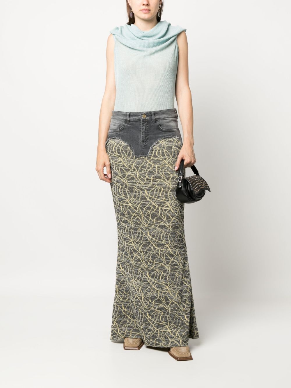 draped-design sleeveless top - 2