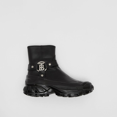 Burberry Monogram Motif Buckle Leather Boots outlook