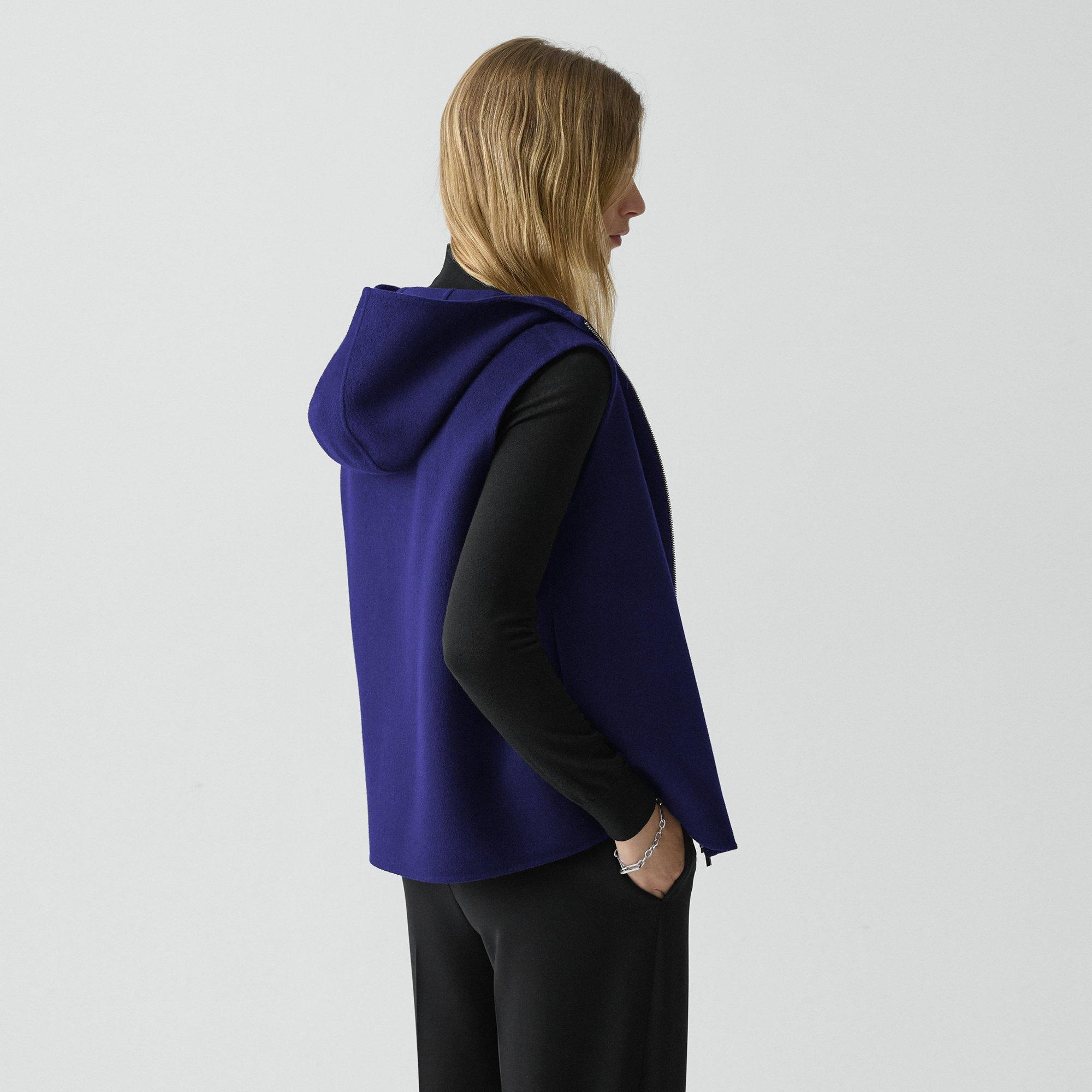 Hooded Vest in Double-Face Wool-Cashmere - 4