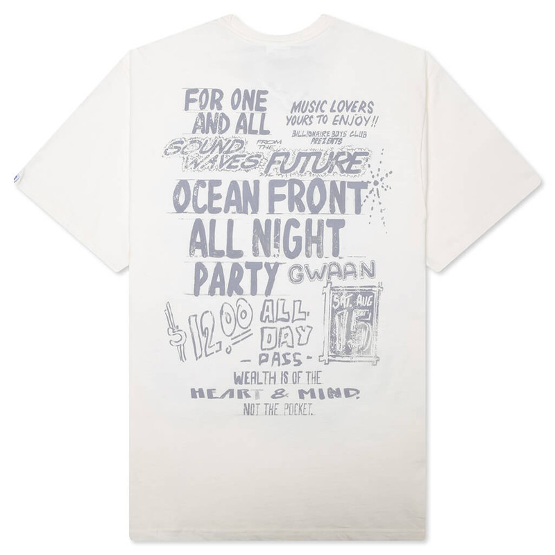 BILLIONAIRE BOYS CLUB PARTAY OVERSIZED TEE - WINTER WHITE outlook