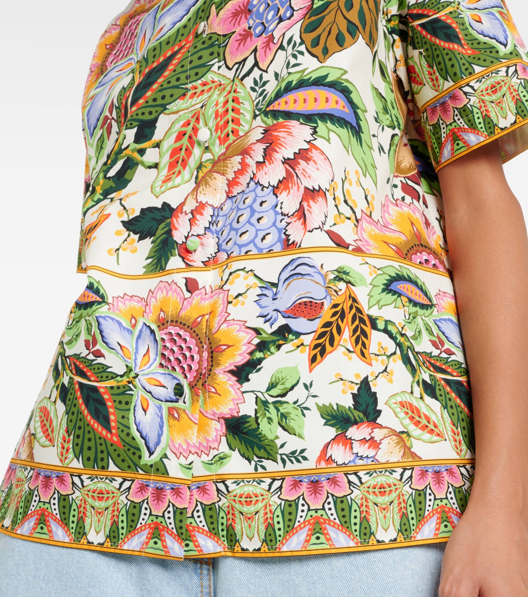 Floral cotton shirt - 5