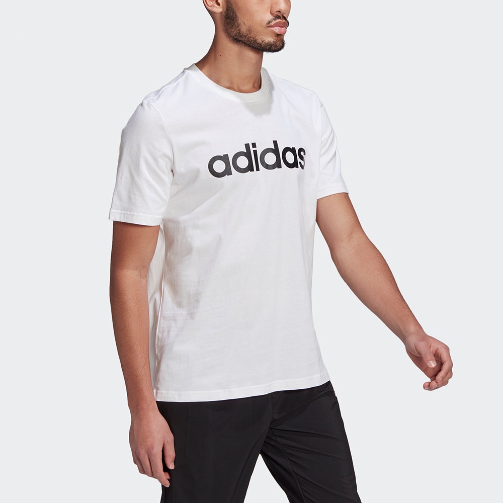 adidas MENS Lin Sports Crew-neck Short Sleeve White GL0058 - 4