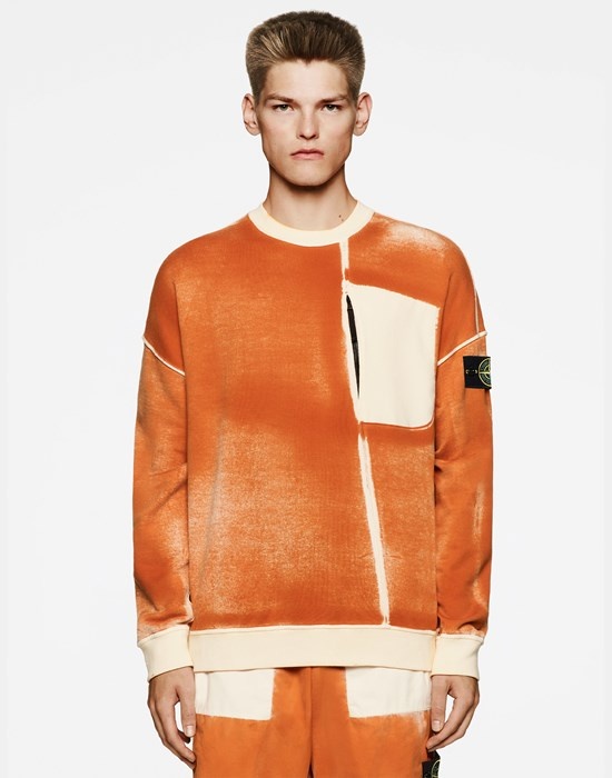 STONE ｜SWEATSHIRTS (627T2 Hand Sprayed Airbrush T STONE ISLAND 627T2 HAND SPRAYED AIRBRUSH TREATMENT