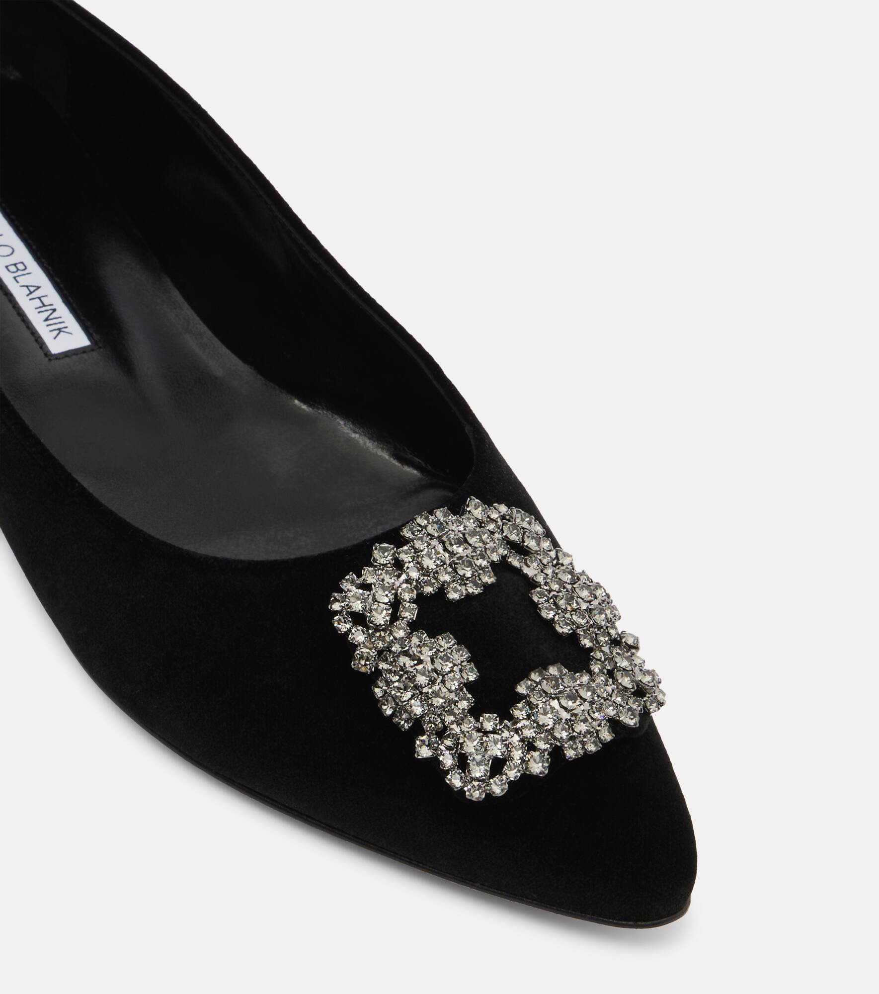 Hangisi embellished velvet ballet flats - 5