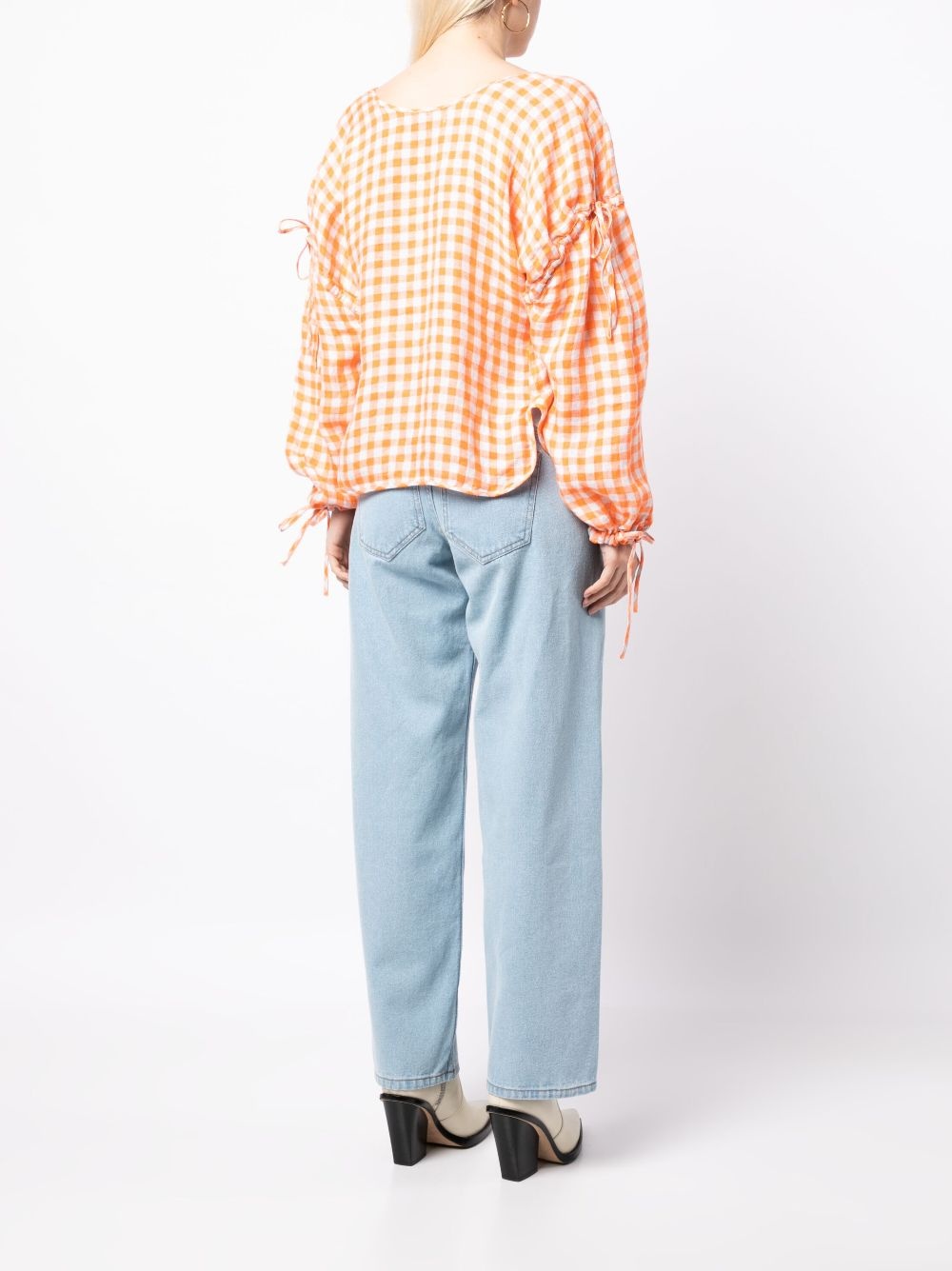 Tapas check-print blouse - 4