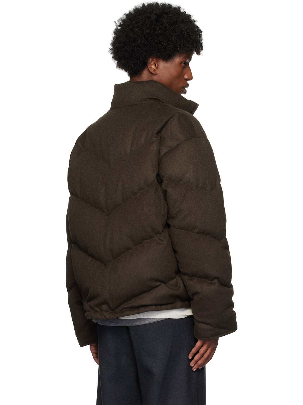 AURALEE BABY CAMEL FLANNEL ZIP BLOUSON 4