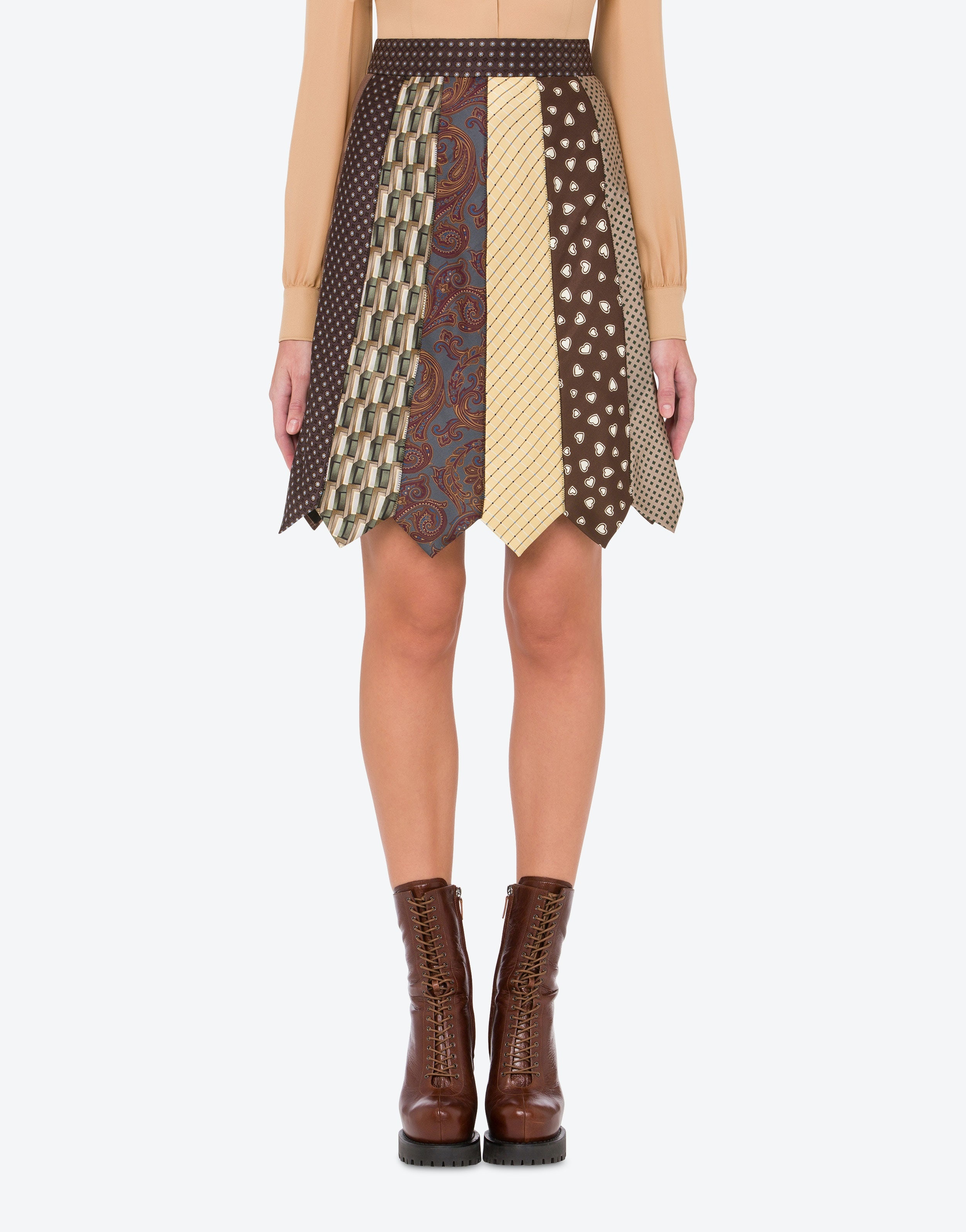 TIE PATCHWORK SKIRT - 2