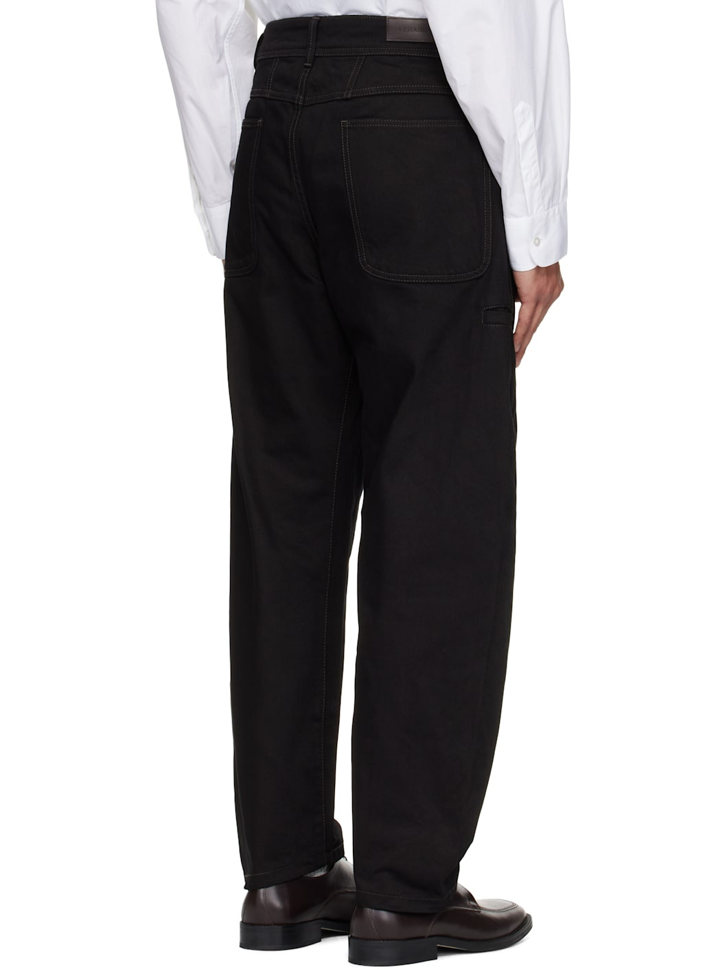 Black Twisted Workwear Jeans - 3