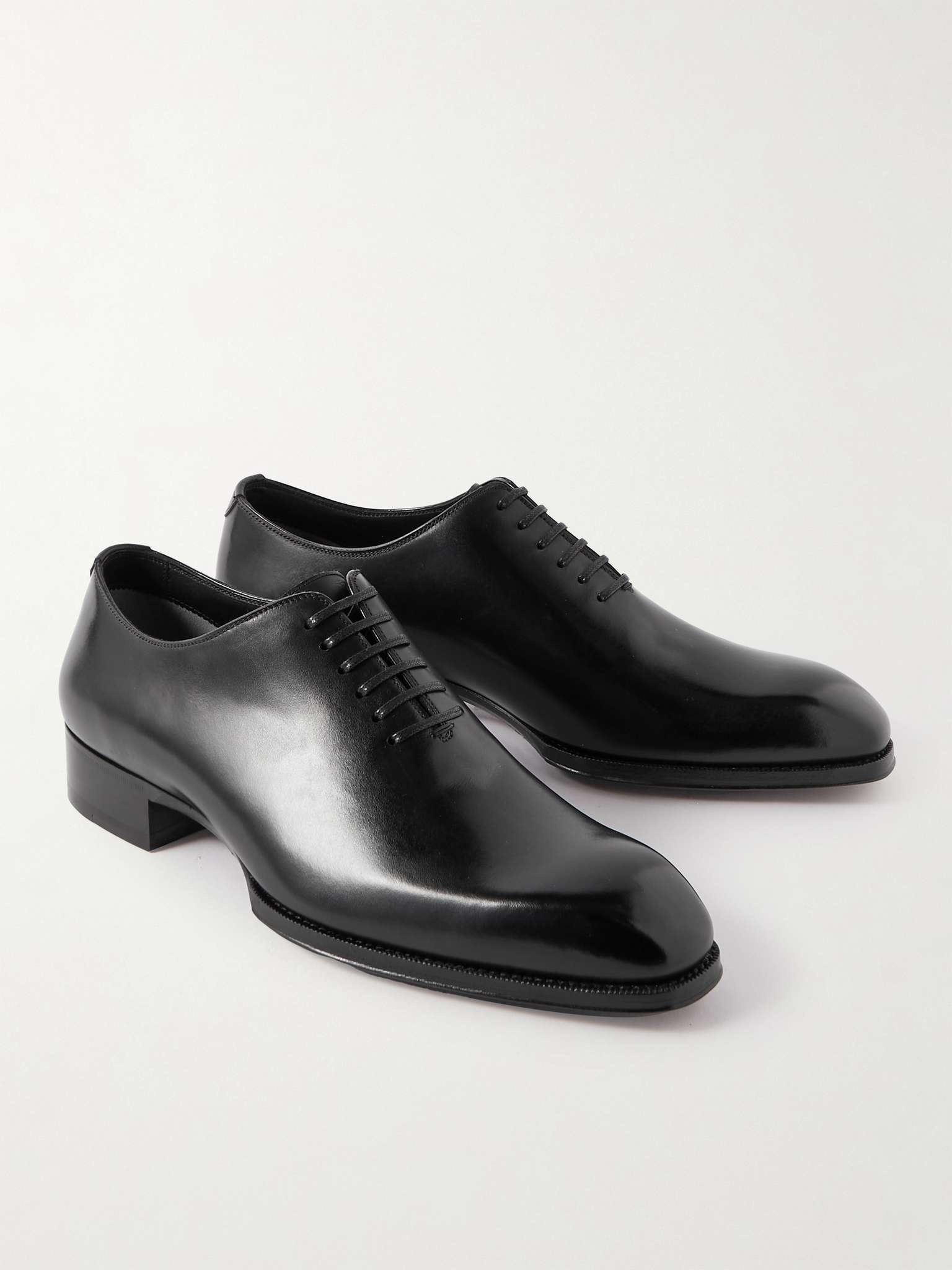 Elkan Whole-Cut Glossed-Leather Oxford Shoes - 4