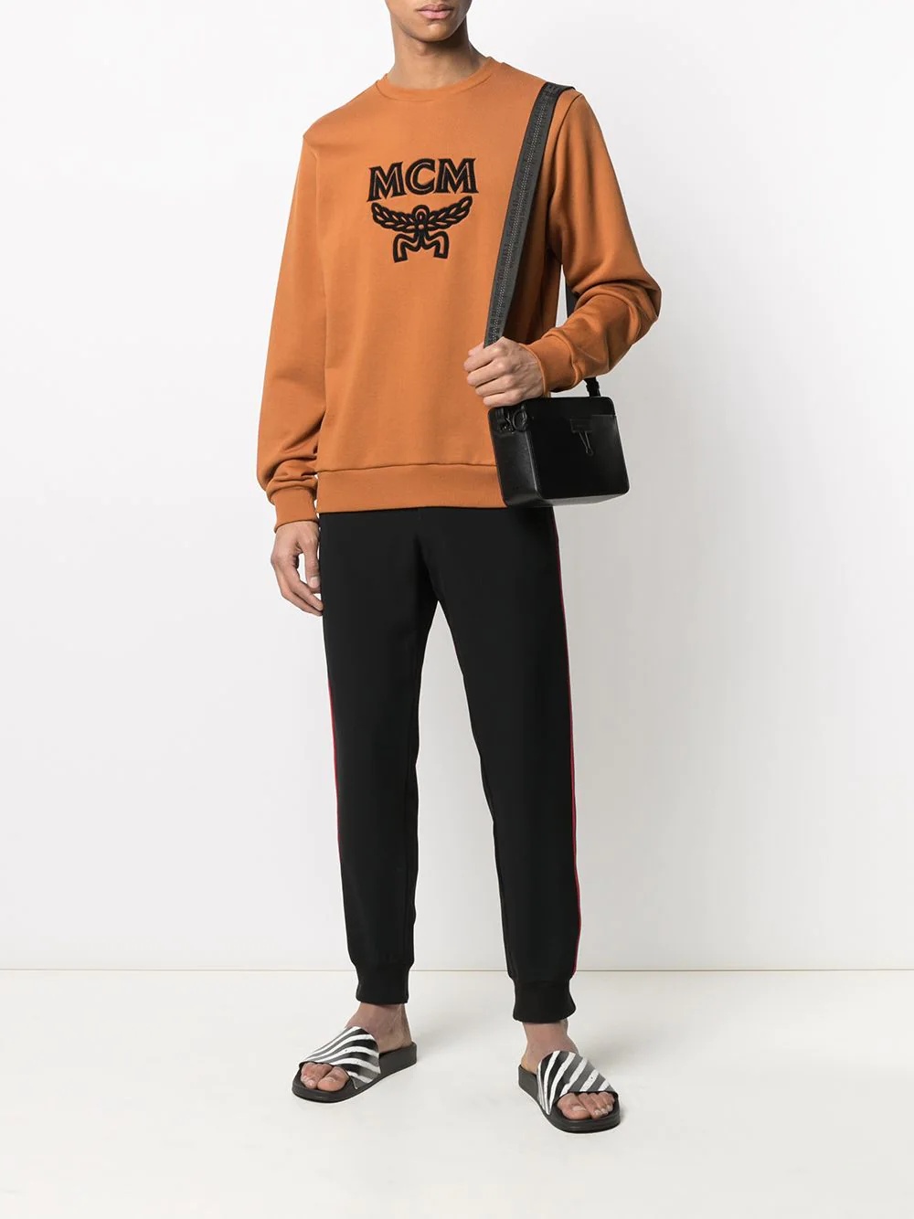 shearling-logo sweatshirt - 2