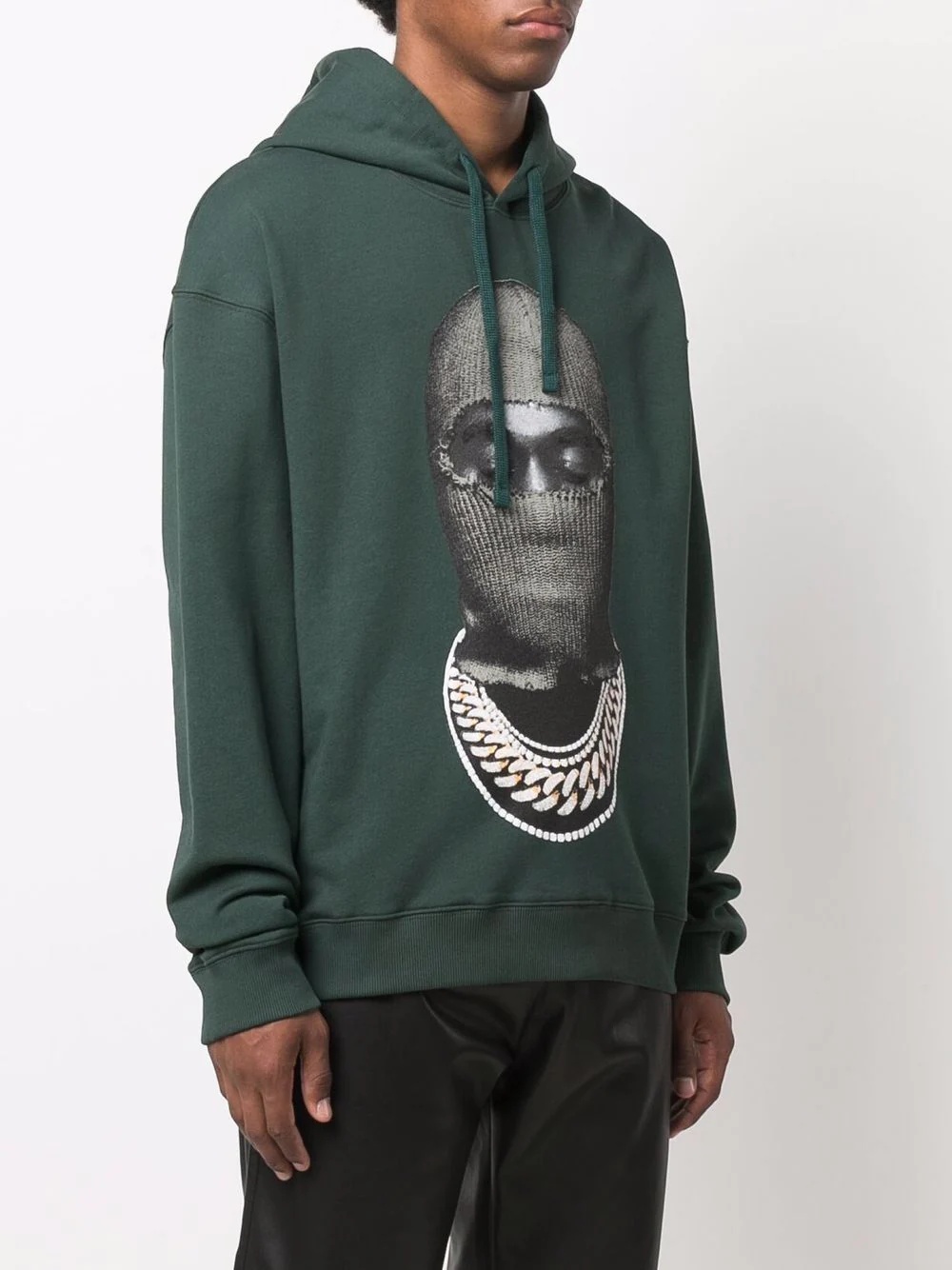 face-print cotton hoodie - 3