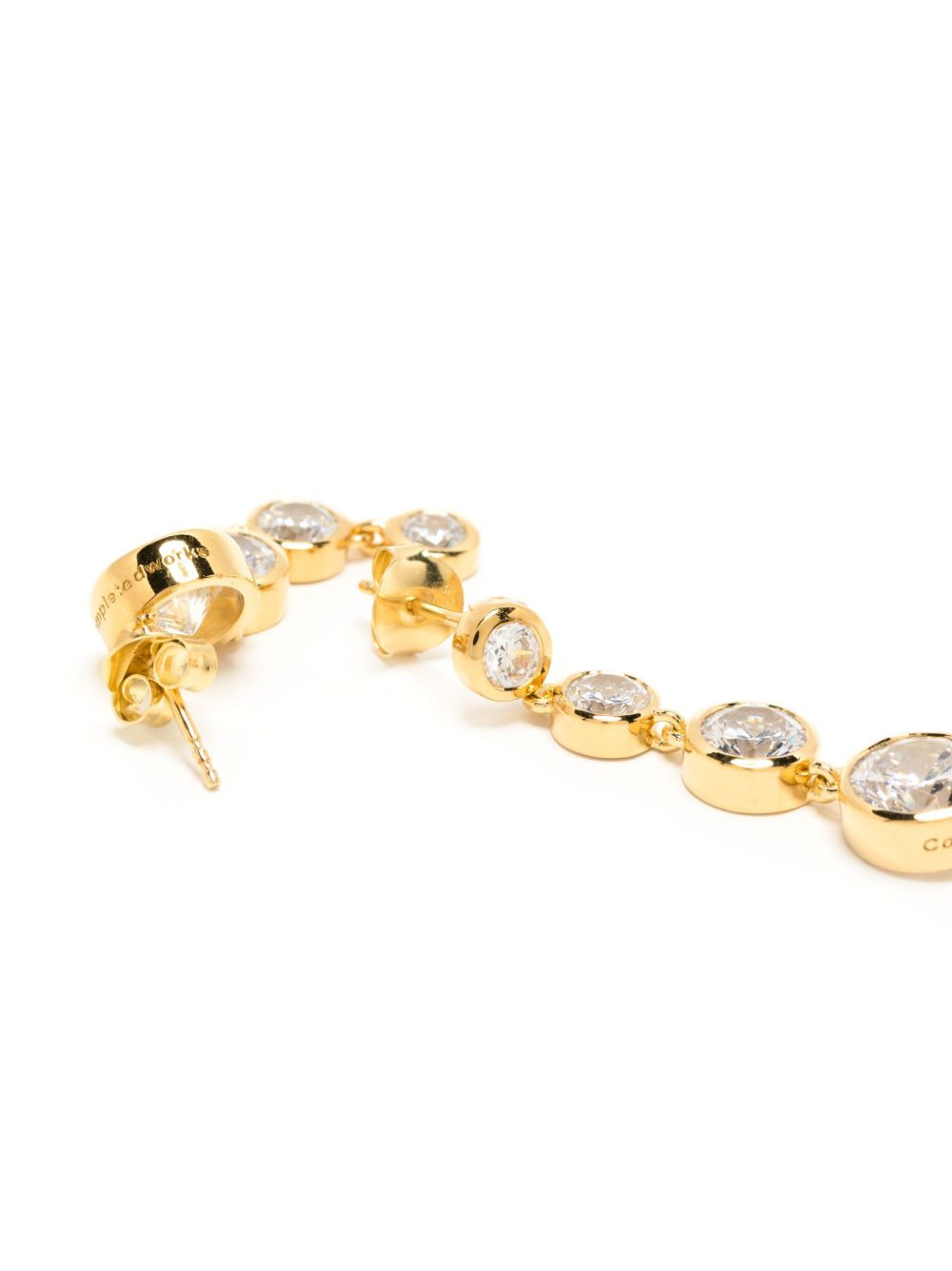 crystal-embellished drop earrings - 2