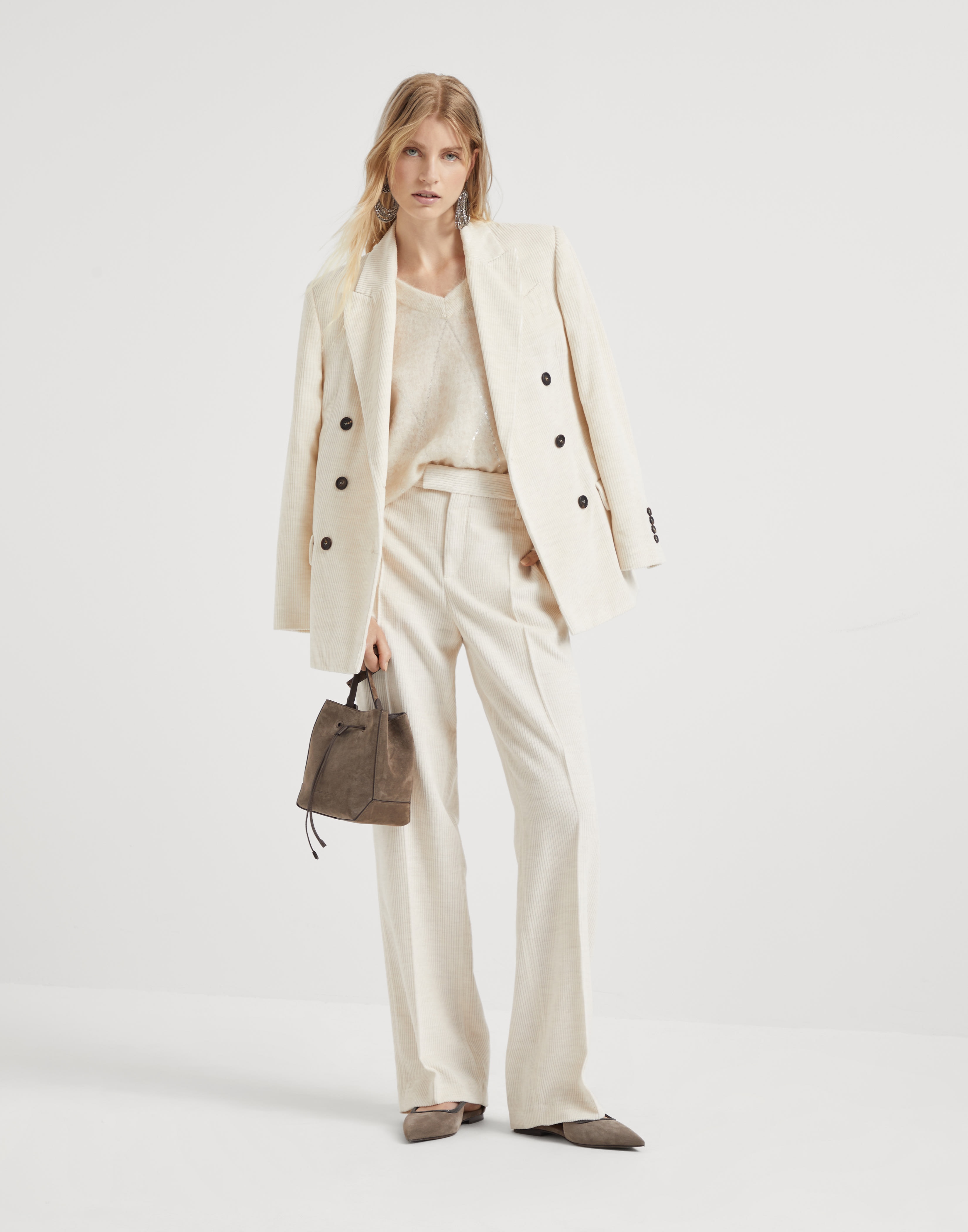 スーツ BRUNELLO CUCINELLI Viscose and cotton corduroy jacket with n Brunello Cucinelli Viscose and cotton corduroy blazer with