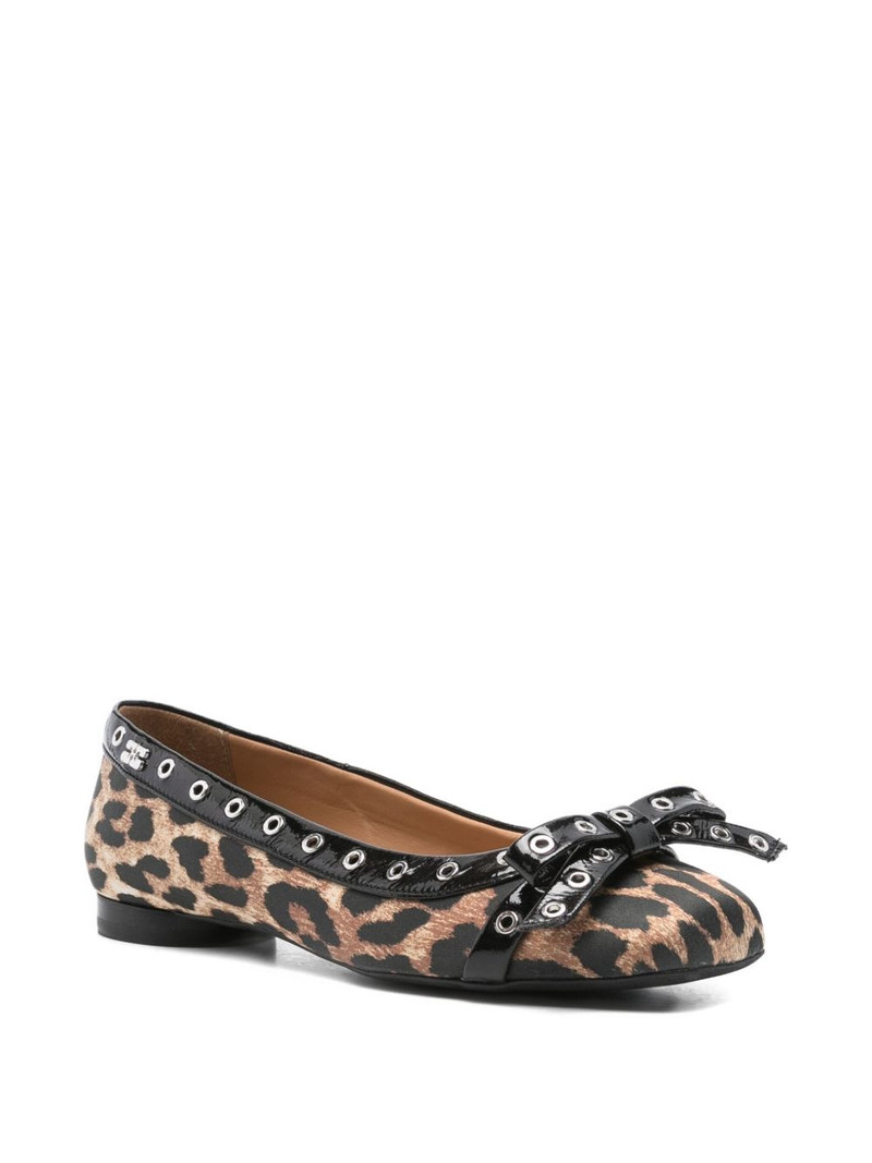 GANNI leopard-print ballerinas outlook