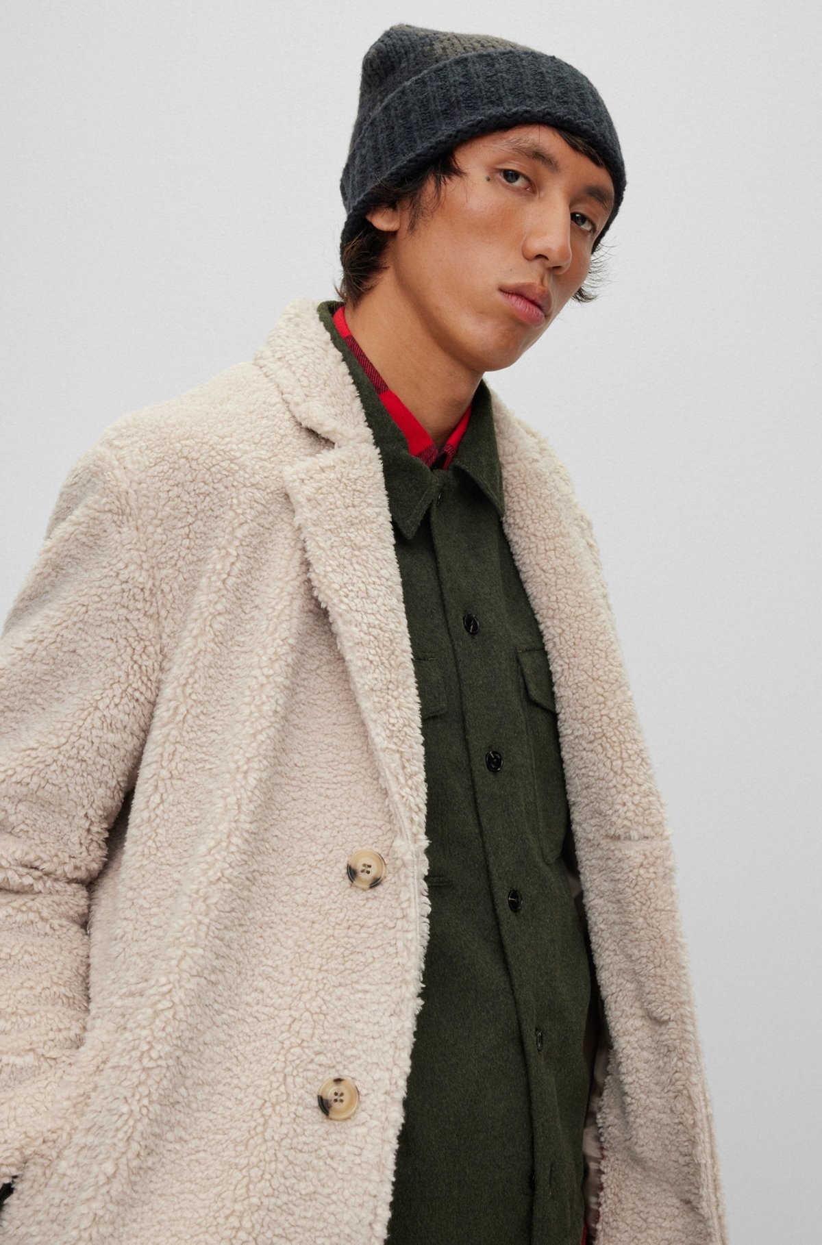 REGULAR-FIT COAT WITH VINTAGE-STYLE BUTTONS - 3