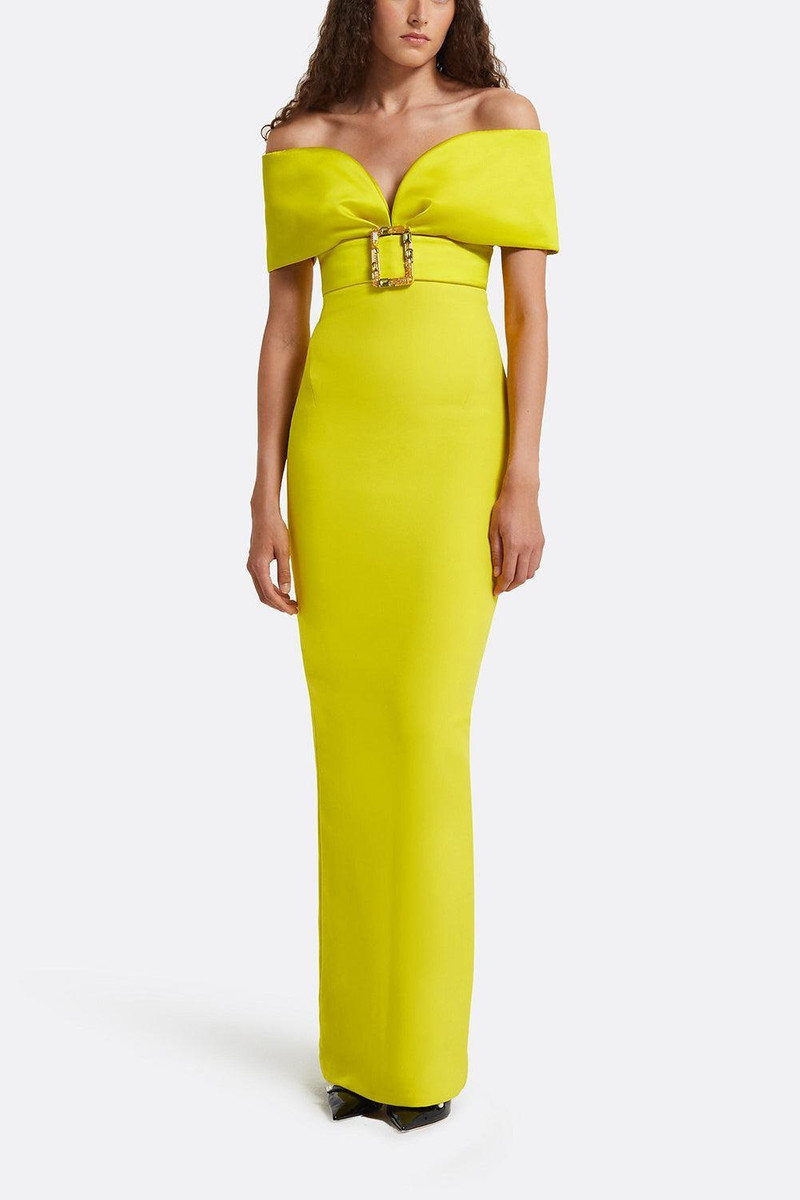 Safiyaa Abike Gown - Chartreuse outlook