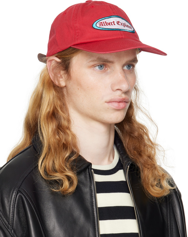 UNIFORM BRIDGE Red 'AE' Circle Logo Ball Cap outlook
