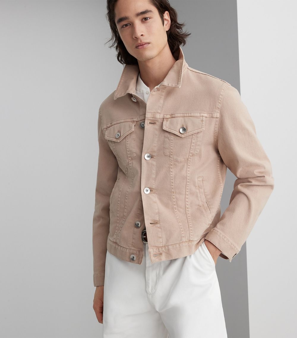 ジャケット BRUNELLO CUCINELLI Four-pocket jacket in garment-dyed cotton Denim jacket for Man in Khaki | Brunello Cucinelli